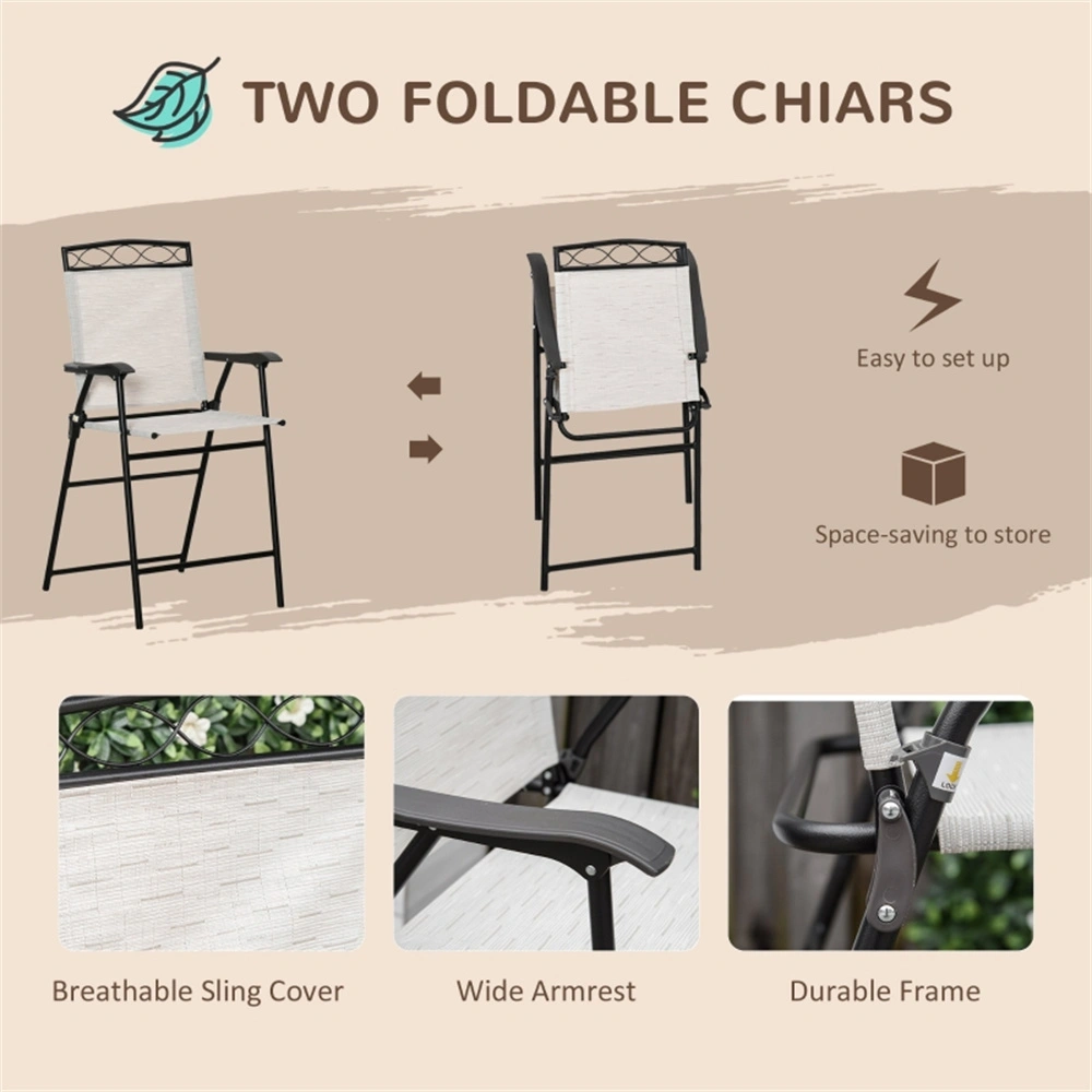Tavern Table and Chair Set - 3 Piece Counter Height Dining Set for Home, Kitchen & Bar Area view 5