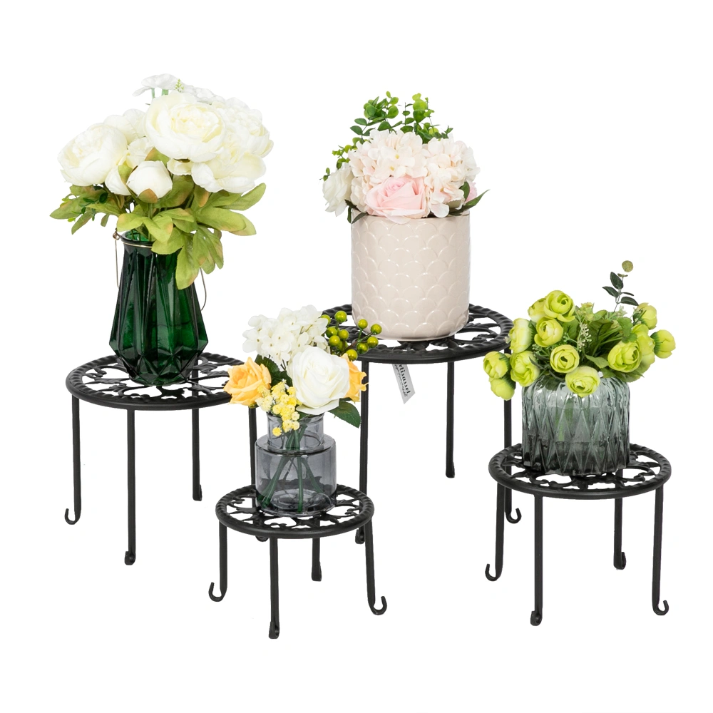 4 Round Ironwork Plant Racks With 4-1 Black Paint Prints view 9