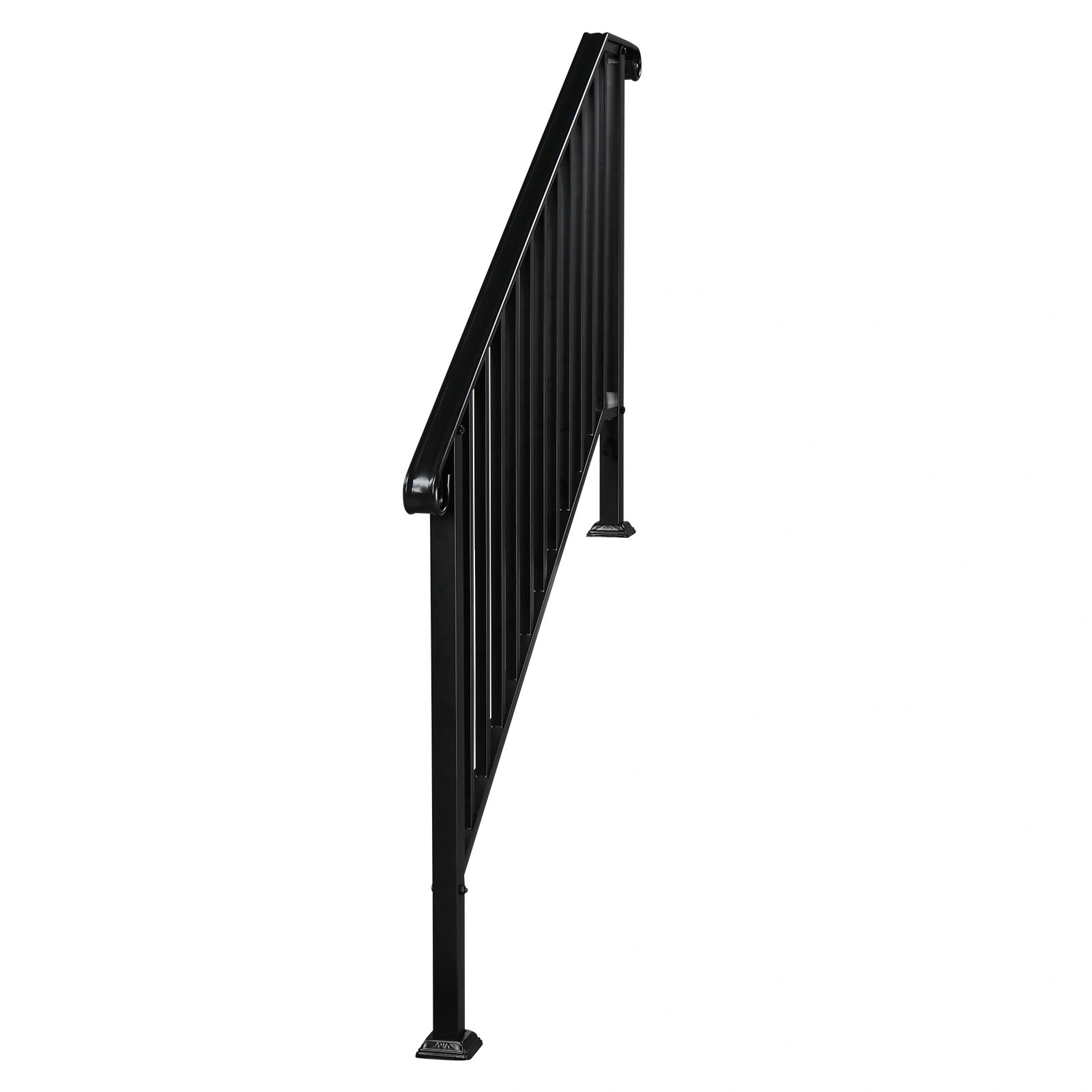 Artisasset Matte Black Outdoor 4 Level Iron Handrail view 18