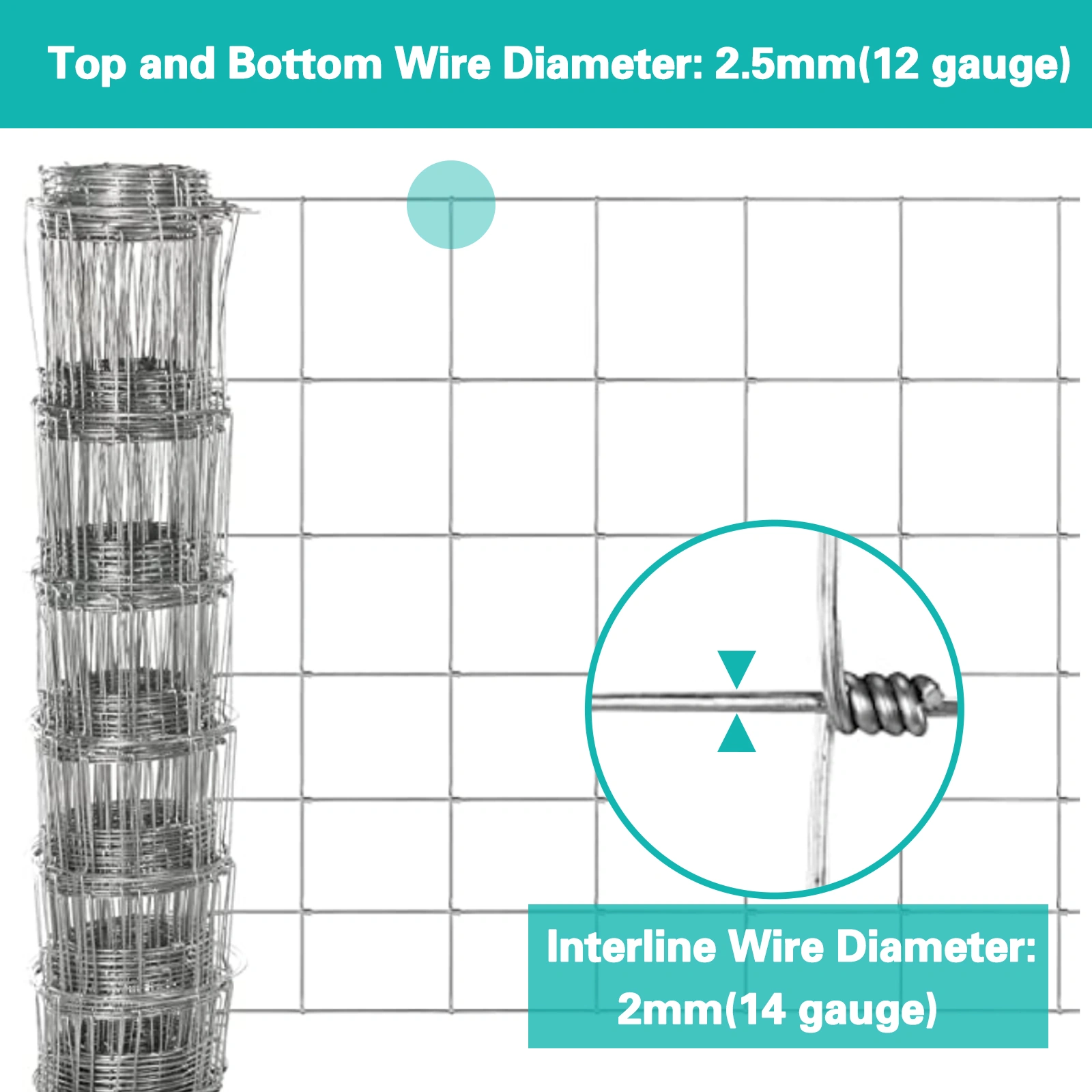Heavy Duty Galvanized Wire Mesh Roll for Garden Fencing, Poultry Run Enclosure & Outdoor Yard Protection Black Coated