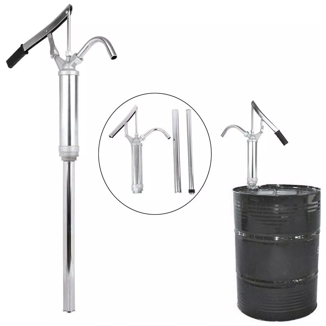 Hand Lever Oil Barrel Pump for 60L 200L Drums, 20L/min Chemical Fuel Transfer Pump view 5