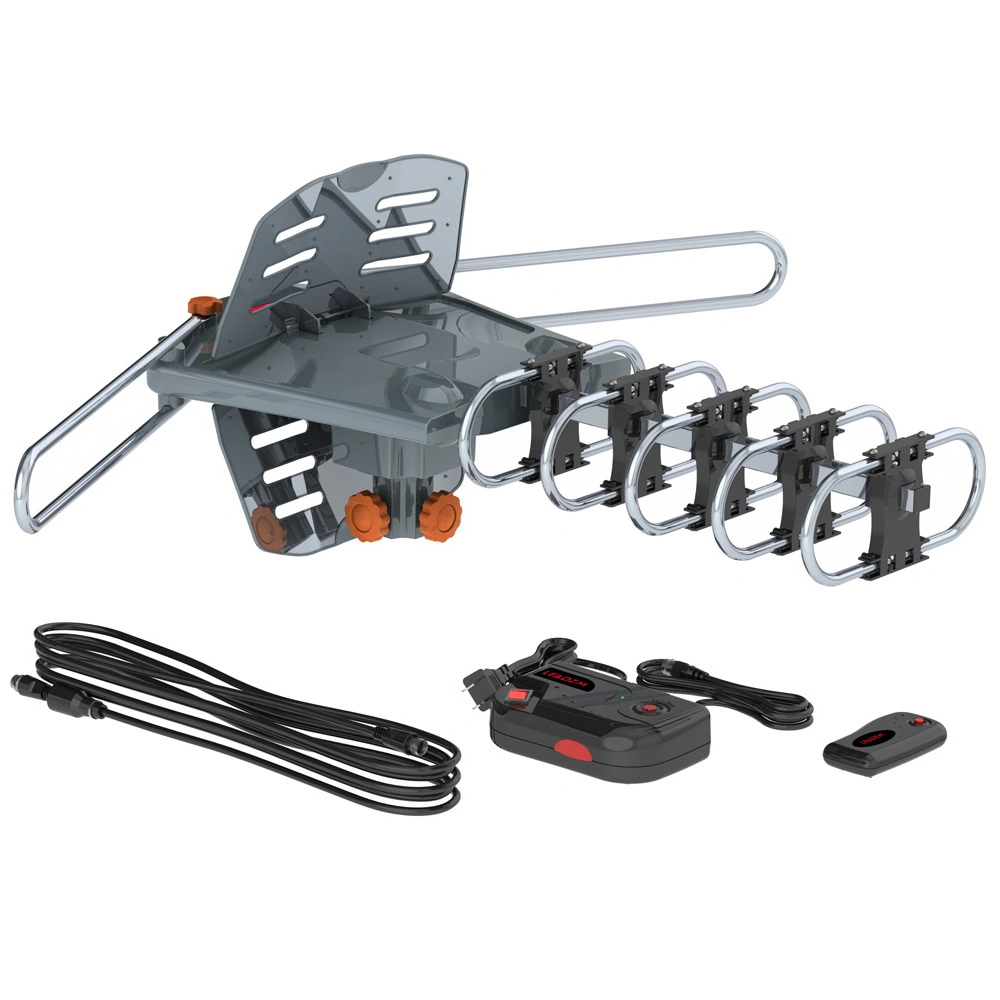 360-Degree Rotation UV Dual Bands 28-36dB Outdoor Antenna Install-free Guide without Stand view 23