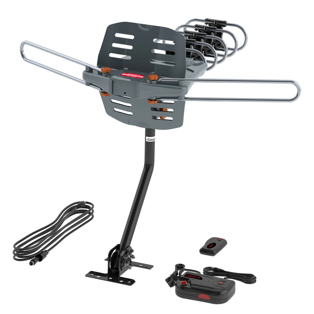 360-Degree Rotation UV Dual Bands 28-36dB Outdoor Antenna Install-free Guide without Stand view 24