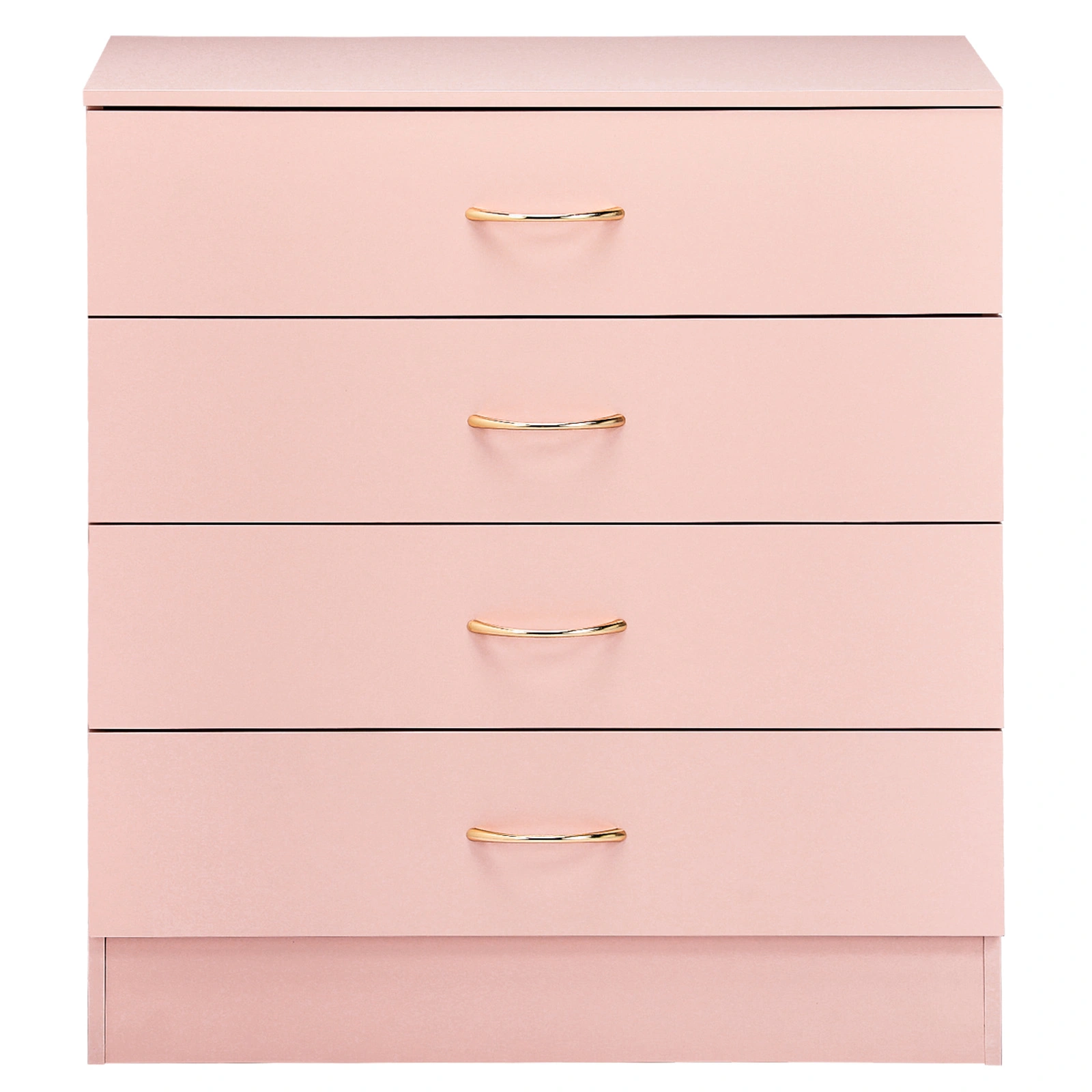 25.98"*12.99"*30.42" 4-Drawer Cabinet Faux Rose Gold Handles Pink view 2