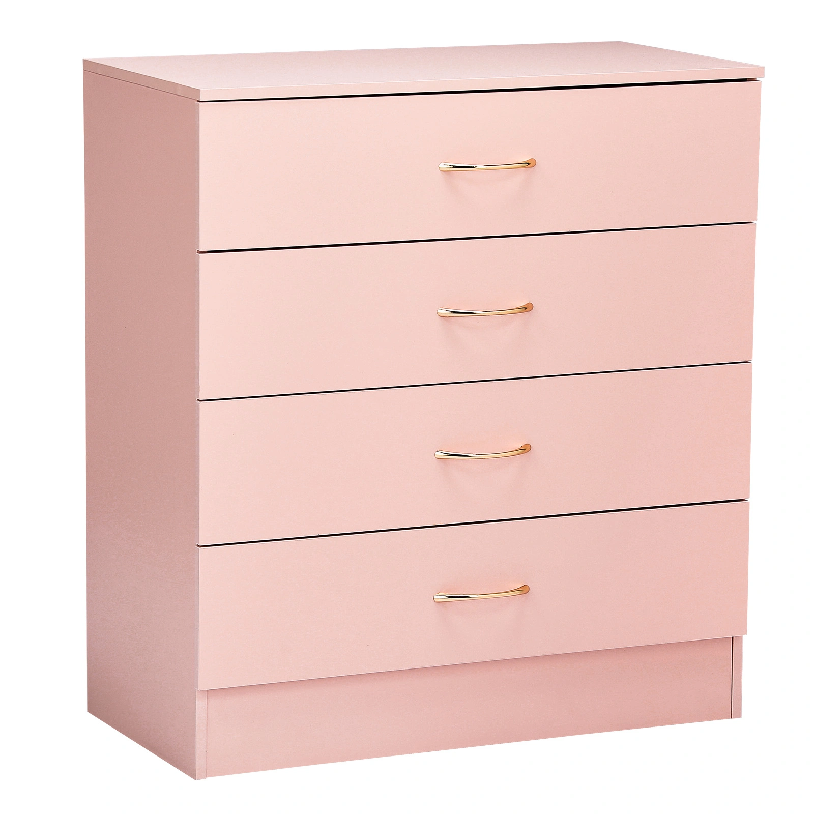 25.98"*12.99"*30.42" 4-Drawer Cabinet Faux Rose Gold Handles Pink view 3