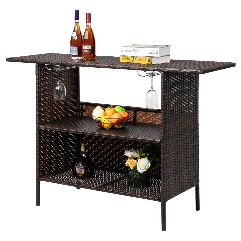 Modern Stylish And Beautiful Bar Table Brown Gradient view 10