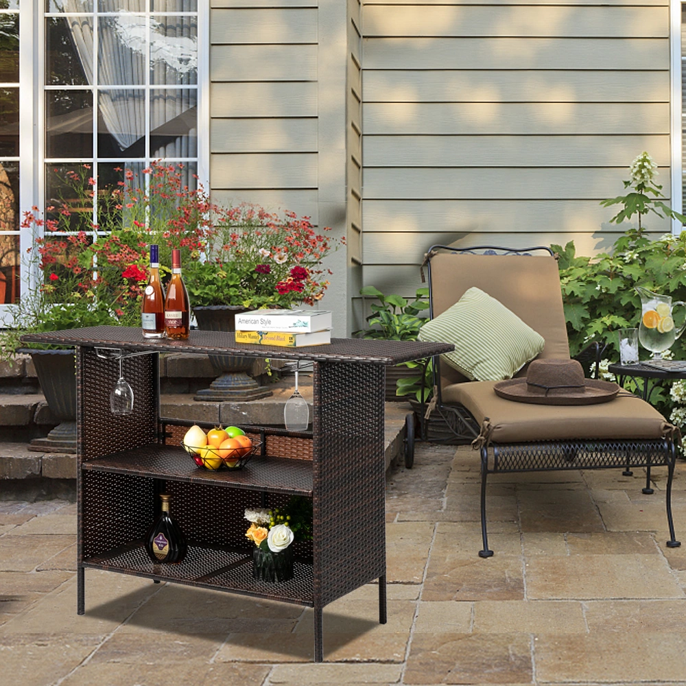 Modern Stylish And Beautiful Bar Table Brown Gradient view 12