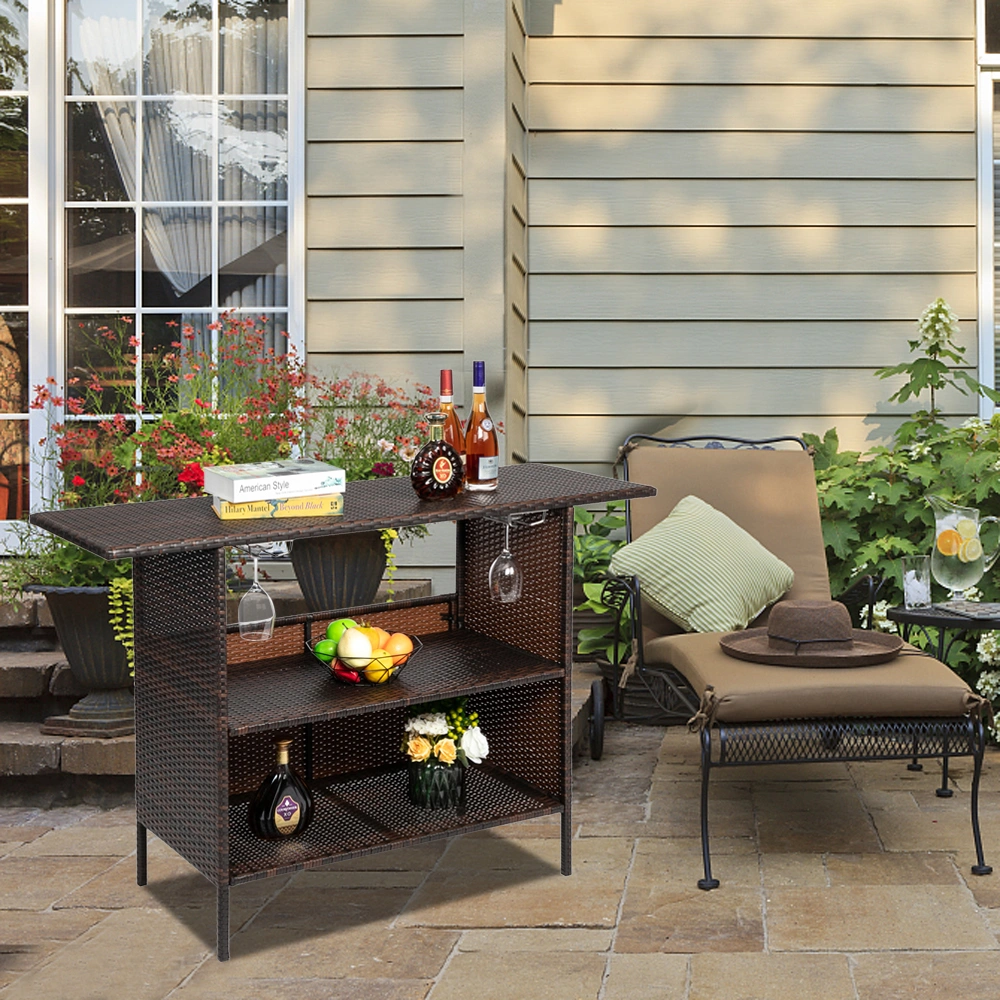 Modern Stylish And Beautiful Bar Table Brown Gradient view 18