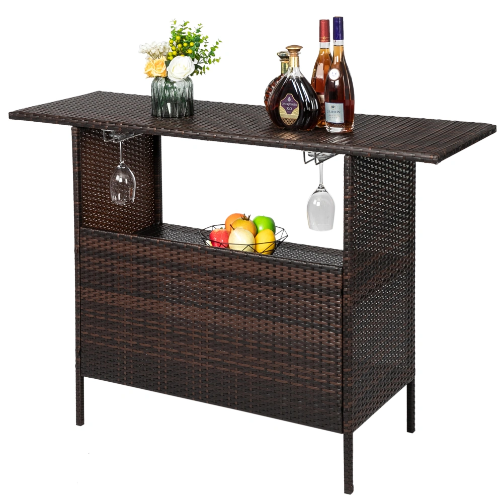 Modern Stylish And Beautiful Bar Table Brown Gradient view 21