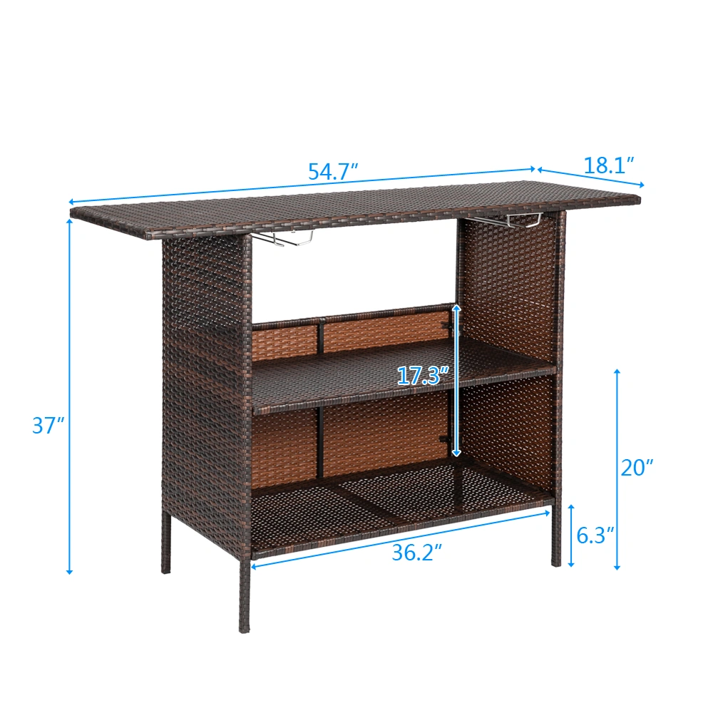 Modern Stylish And Beautiful Bar Table Brown Gradient view 24