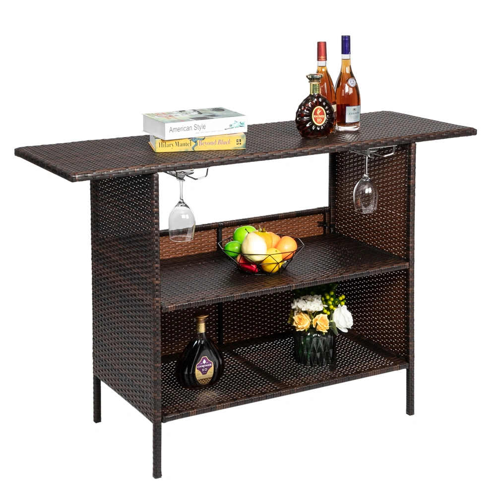 Modern Stylish And Beautiful Bar Table Brown Gradient view 7