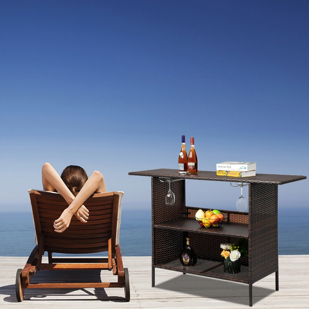 Modern Stylish And Beautiful Bar Table Brown Gradient view 8