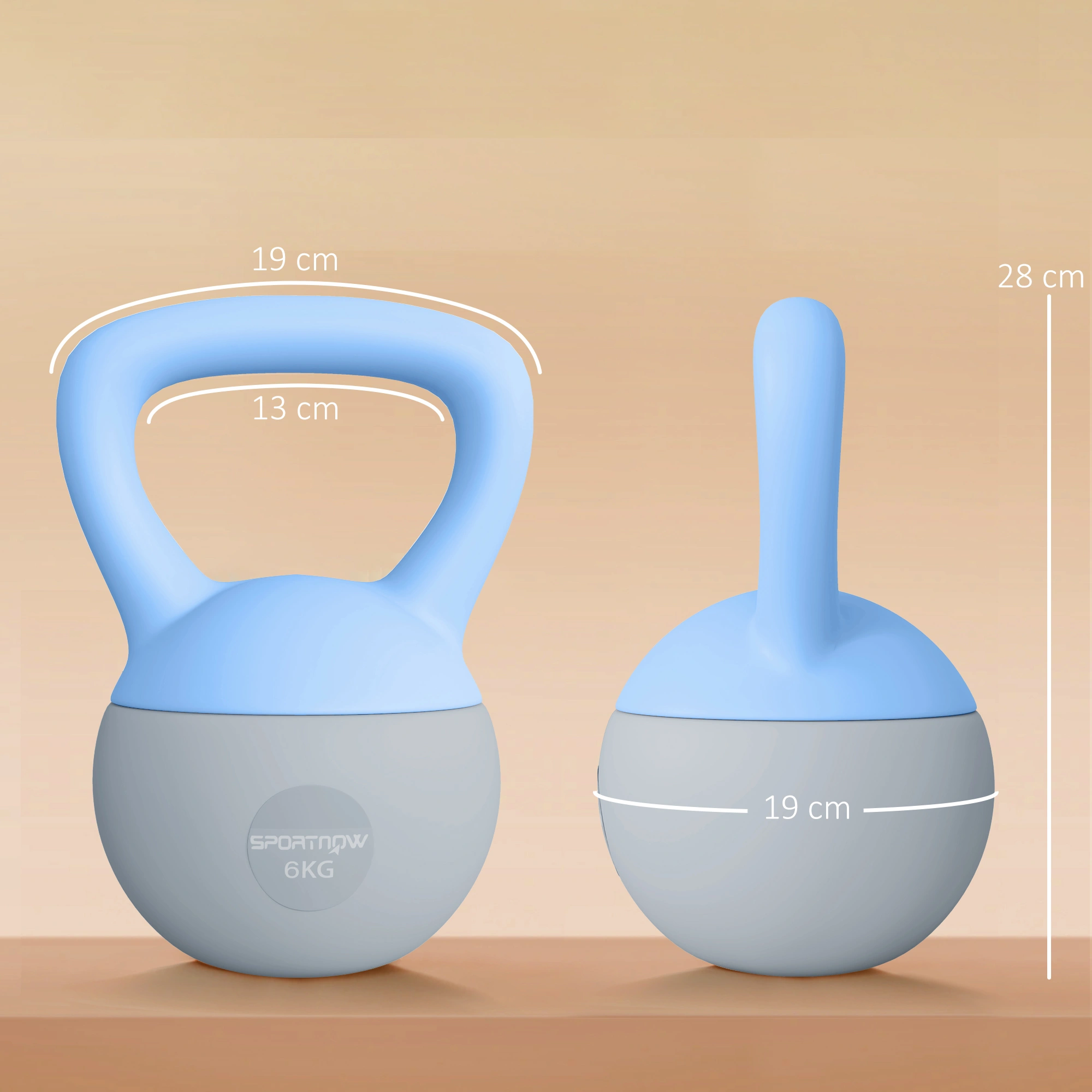 Vinyl Coated Kettlebell Weight 5kg 8kg 10kg for Exercise Fitness Training Home Gym Strength view 2