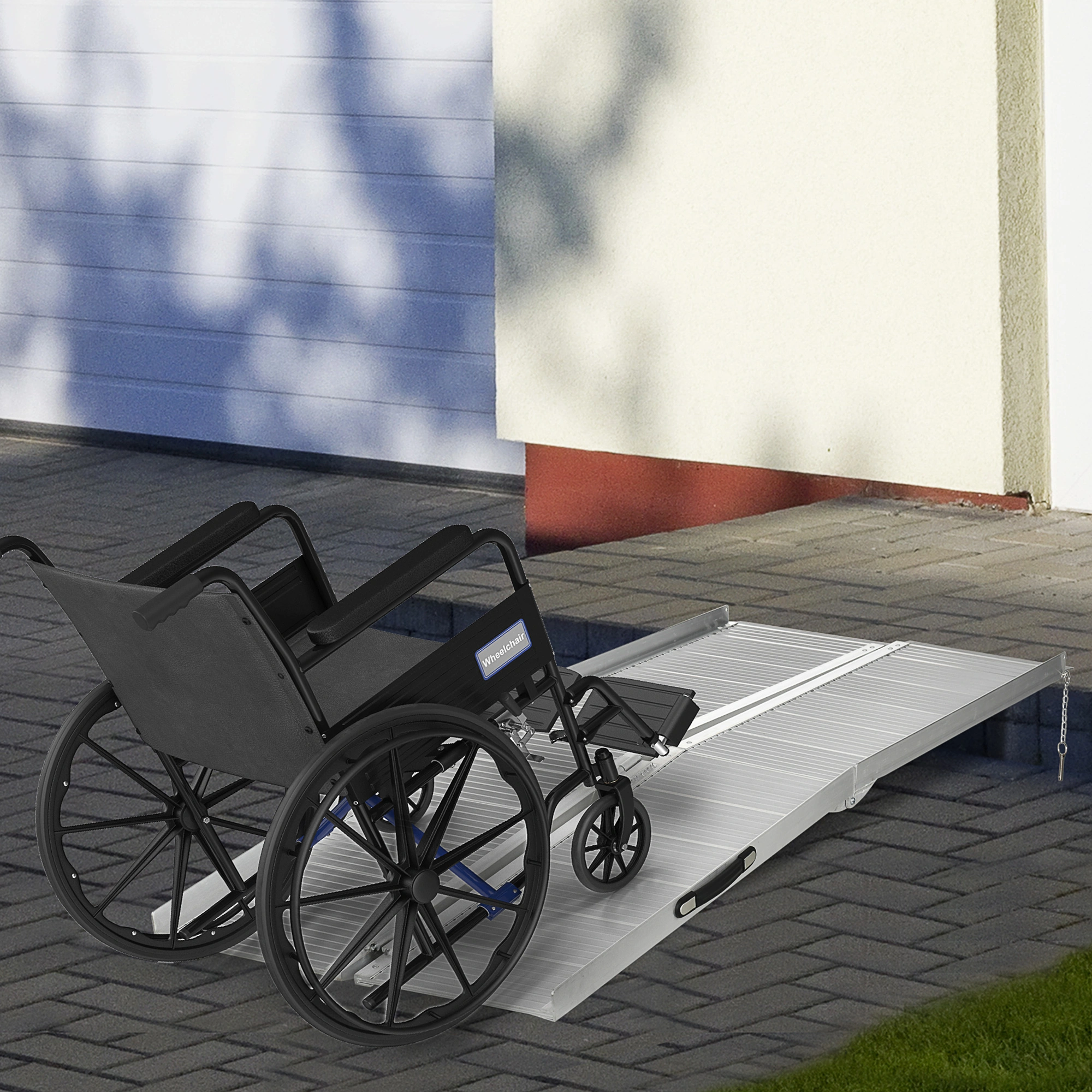 Portable Wheelchair Ramp for Cars, 48" x 16" Aluminum Folding Ramp, 700 Lb Capacity, Non-Slip Surface for Accessibility