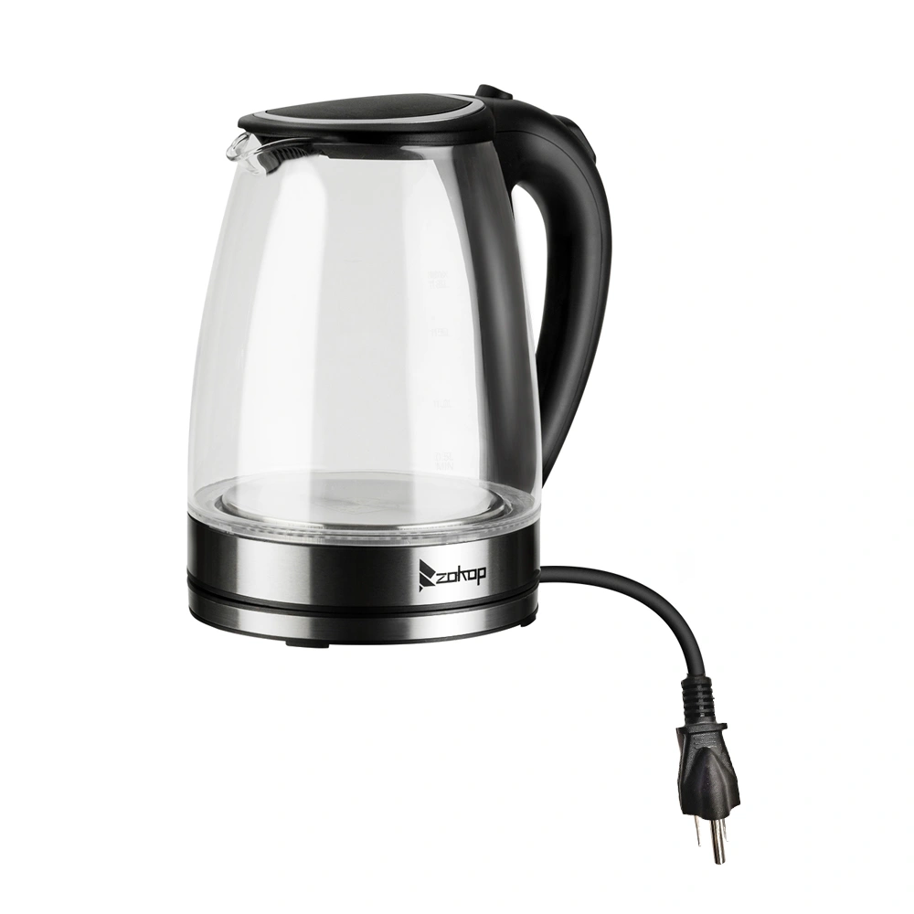 HD-1857-A 1.8L Electric Glass Kettle, 2000W Fast Boiling Water Heater with UK Plug, 220V Cordless Tea Kettle for Kitchen view 2