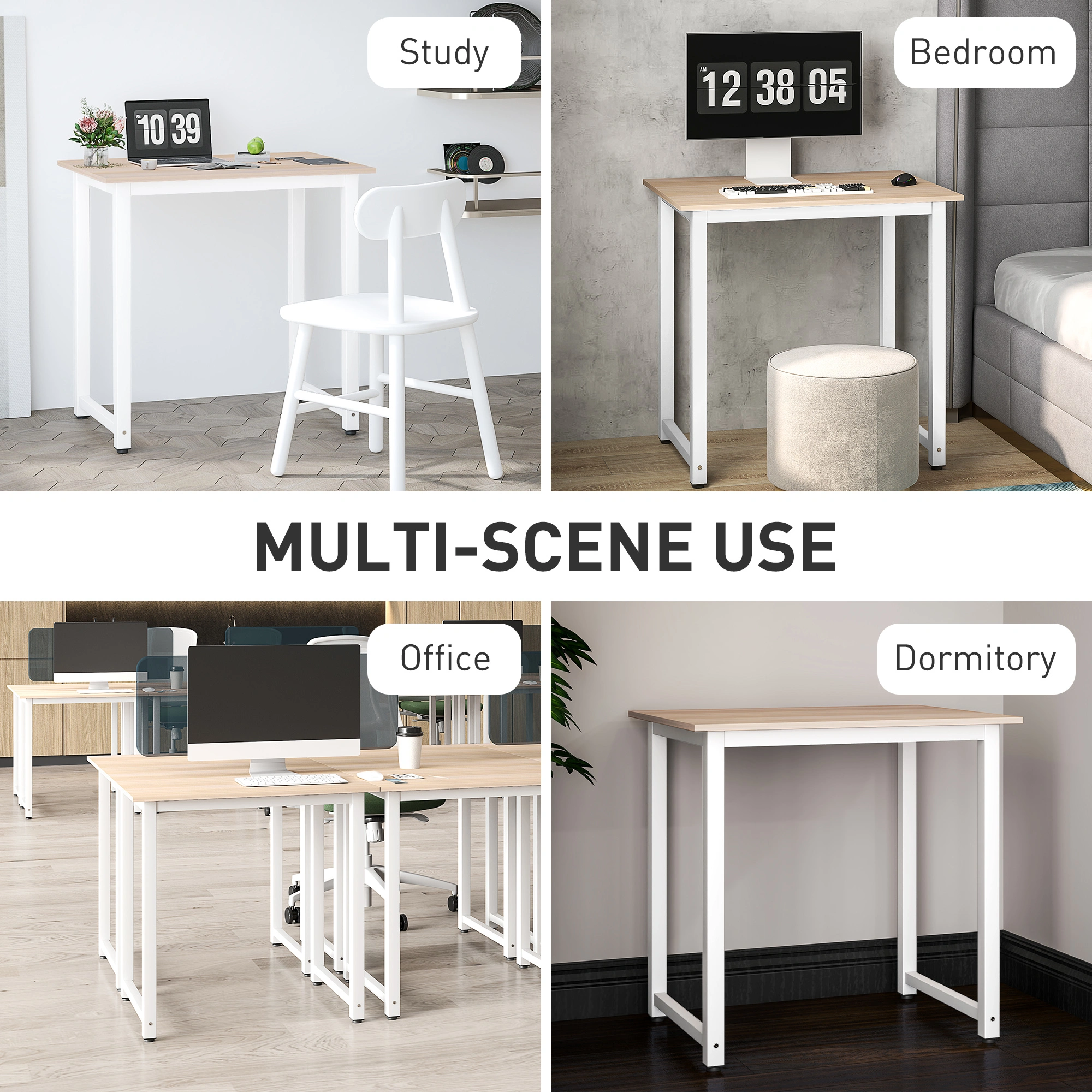 Computer Desk 55 Inch, Industrial Writing Desk with Storage Drawer, Home Office Desk for Small Spaces view 4