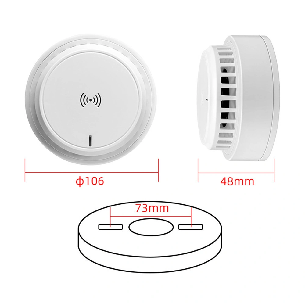 (2 Pack)Smoke Alarm Detector Home Fire Safety Sensor Alert Battery Included (products W/ battery,US Logistics For DHL Ground/ Fedex Ground. TK/TMEU only For self-pickup, self-pickup Cannot use USPS) view 3
