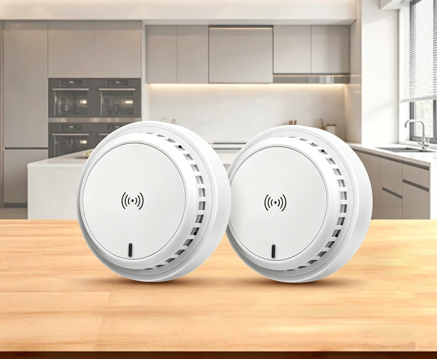 (2 Pack)Smoke Alarm Detector Home Fire Safety Sensor Alert Battery Included (products W/ battery,US Logistics For DHL Ground/ Fedex Ground. TK/TMEU only For self-pickup, self-pickup Cannot use USPS) view 9