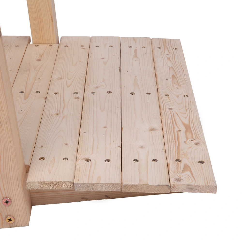Arch Bridge Small Wooden Bridge Courtyard Outdoor Anticorrosive Wood Landscape Bridge Burlywood view 11
