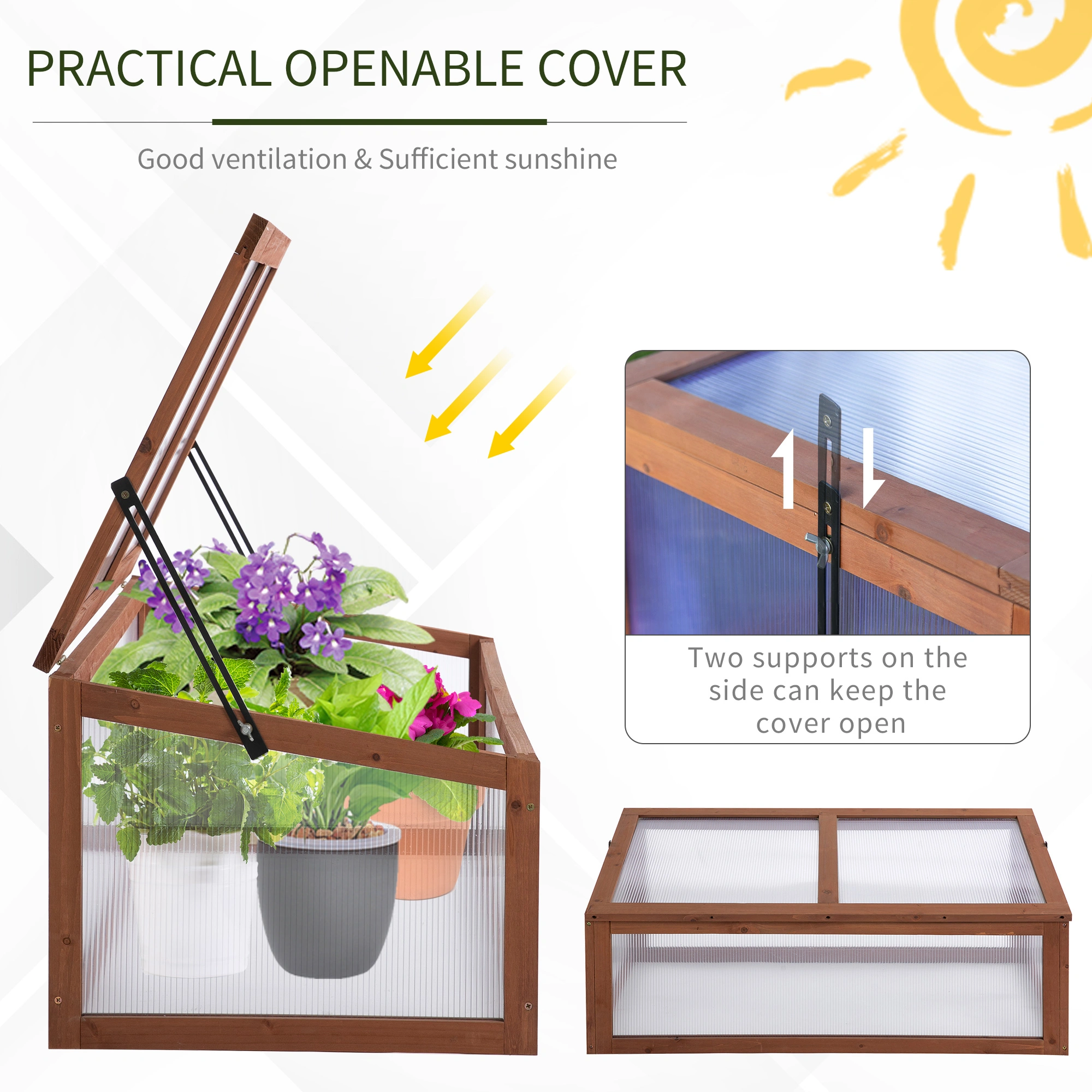 Wooden Cold Frame Greenhouse view 5