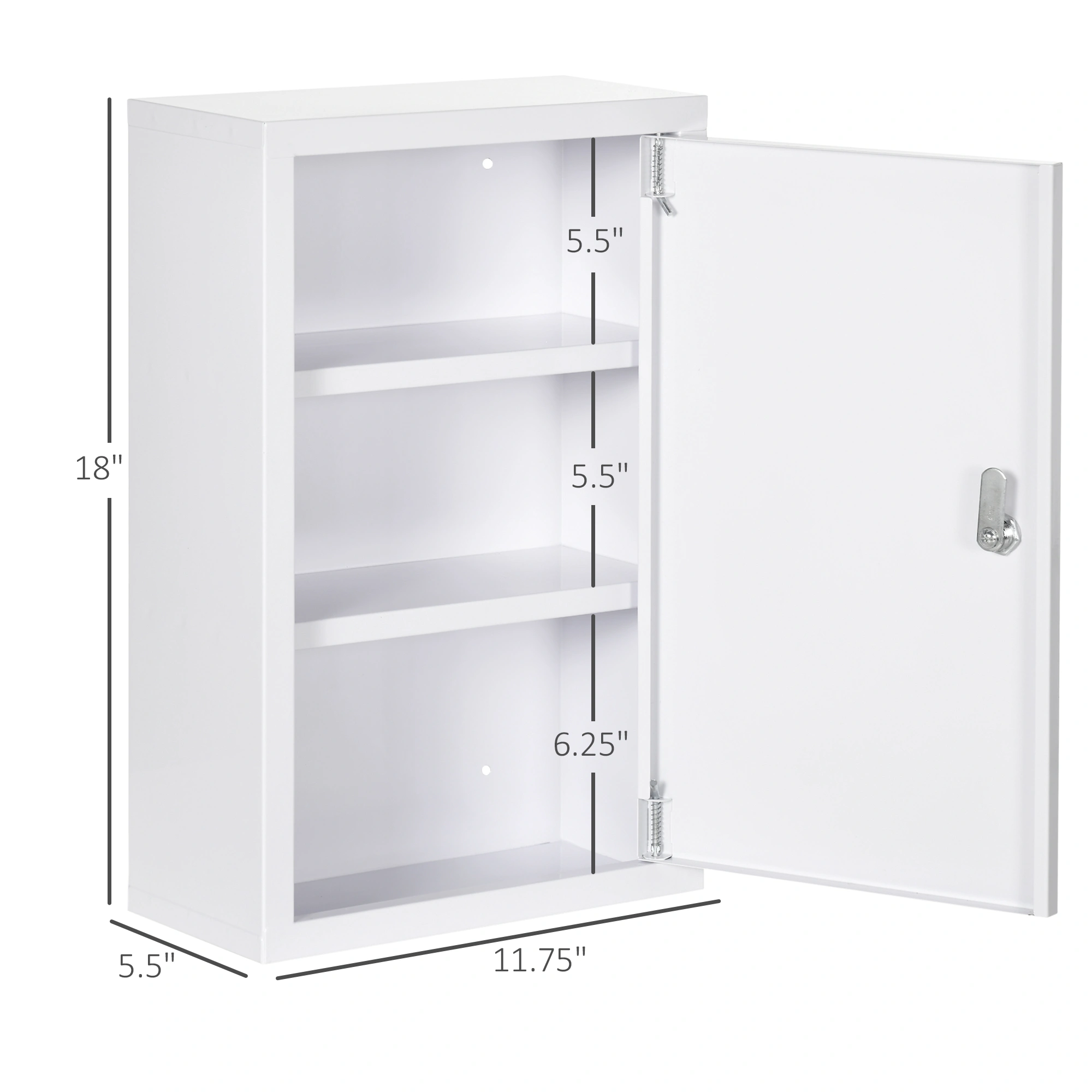 Wall Mounted Medicine Cabinet - Bathroom Storage Organizer with Mirror view 2