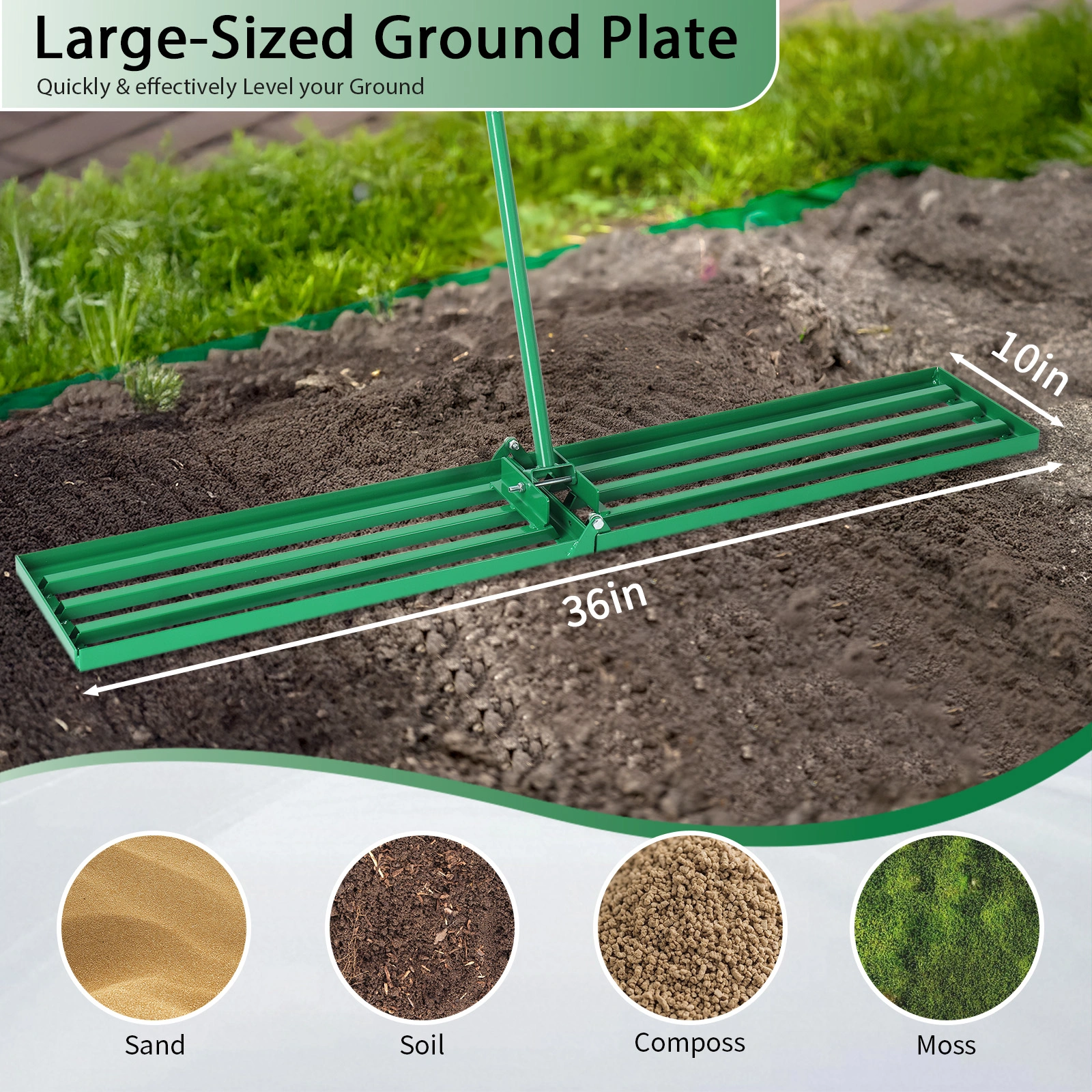 36*9.8*75inch Lawn Leveling Rake view 2