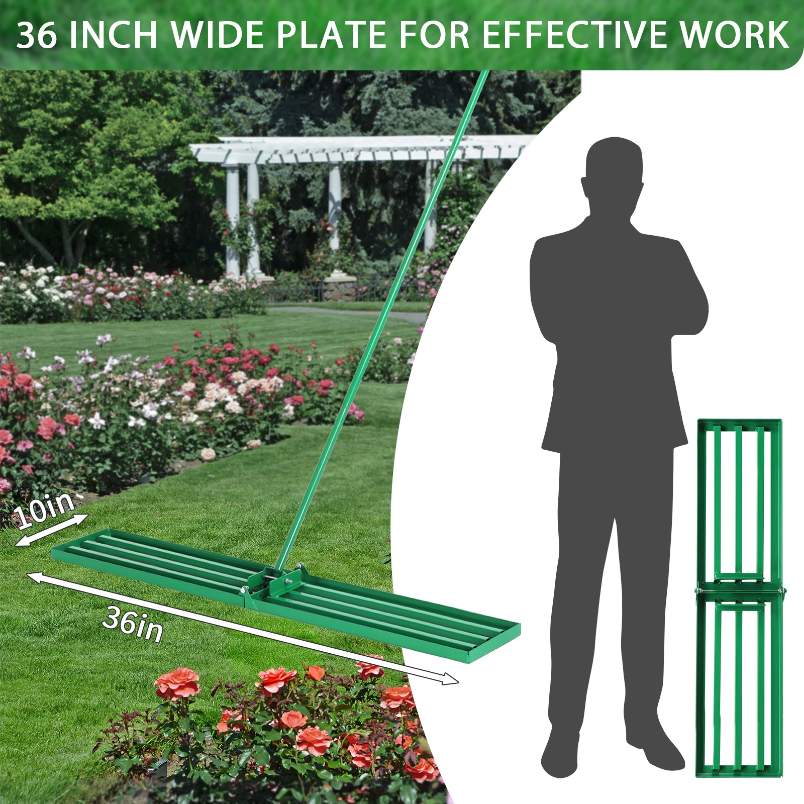 36*9.8*75inch Lawn Leveling Rake view 8