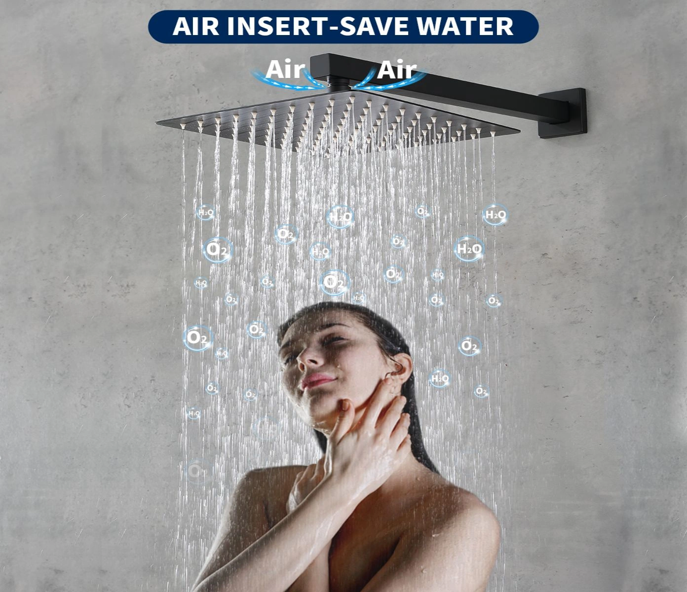 Male NPT Matte Black Shower System, Shower Faucet Set for Bathroom Shower Fixtures with 12 Inch Rain Shower Head and Handheld[Unable ship on weekends, TK/TEMU only for pickup, only TX10643 warehouse supports GOFO] view 9