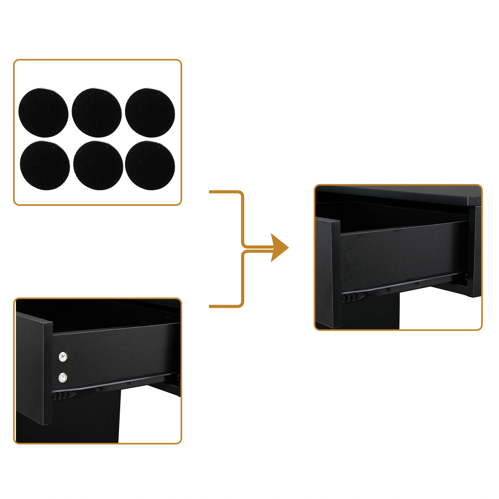 Classic Salon Wall Mount Styling Station Beauty Salon Spa Locking Cabinet Black view 10