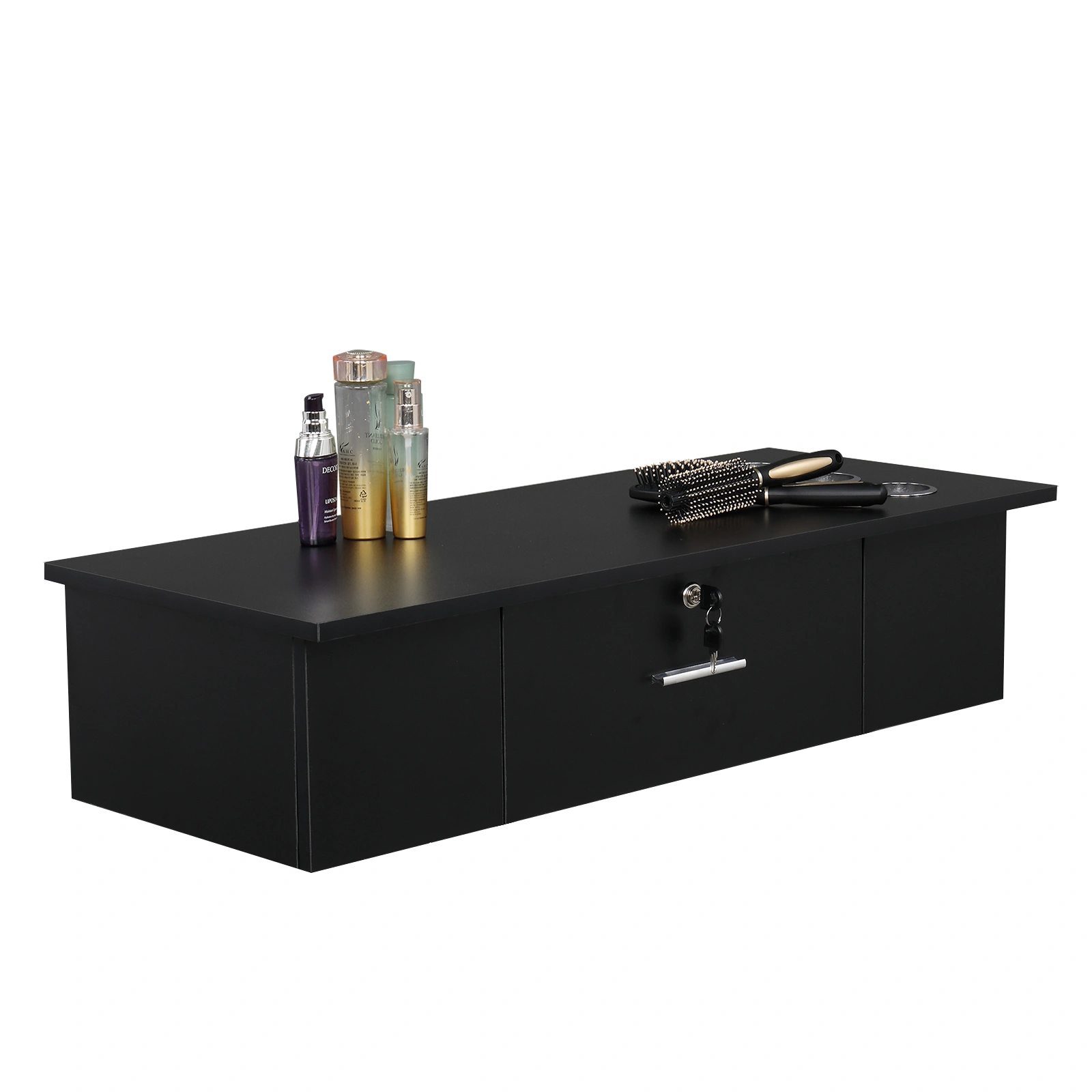 Classic Salon Wall Mount Styling Station Beauty Salon Spa Locking Cabinet Black view 11