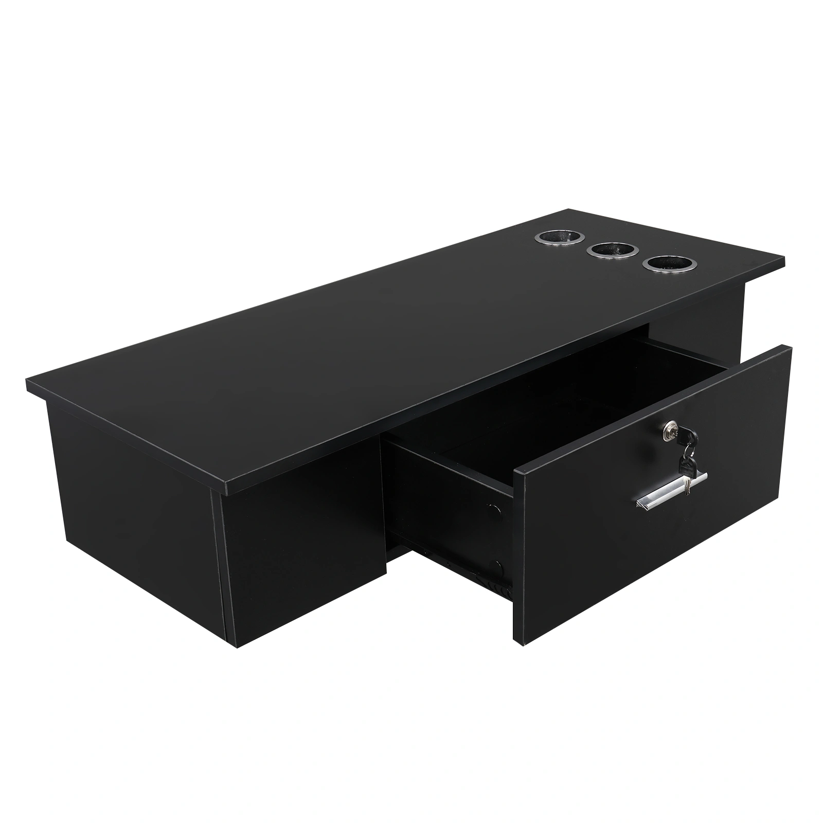 Classic Salon Wall Mount Styling Station Beauty Salon Spa Locking Cabinet Black view 23