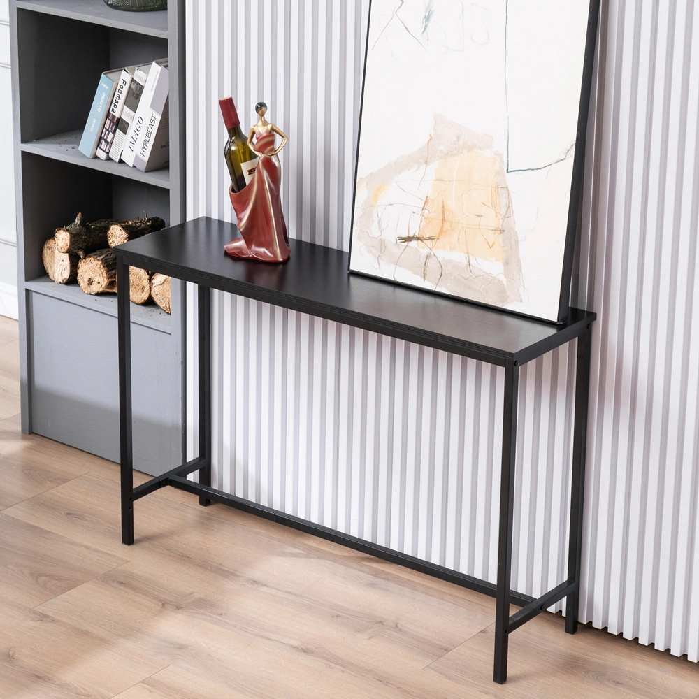 Industrial Style Porch Table Single Layer Black Oak Triamine Board [105 * 30 * 71cm] view 11