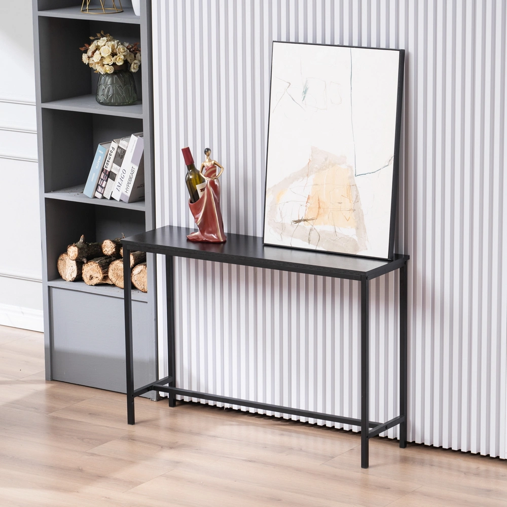 Industrial Style Porch Table Single Layer Black Oak Triamine Board [105 * 30 * 71cm] view 13