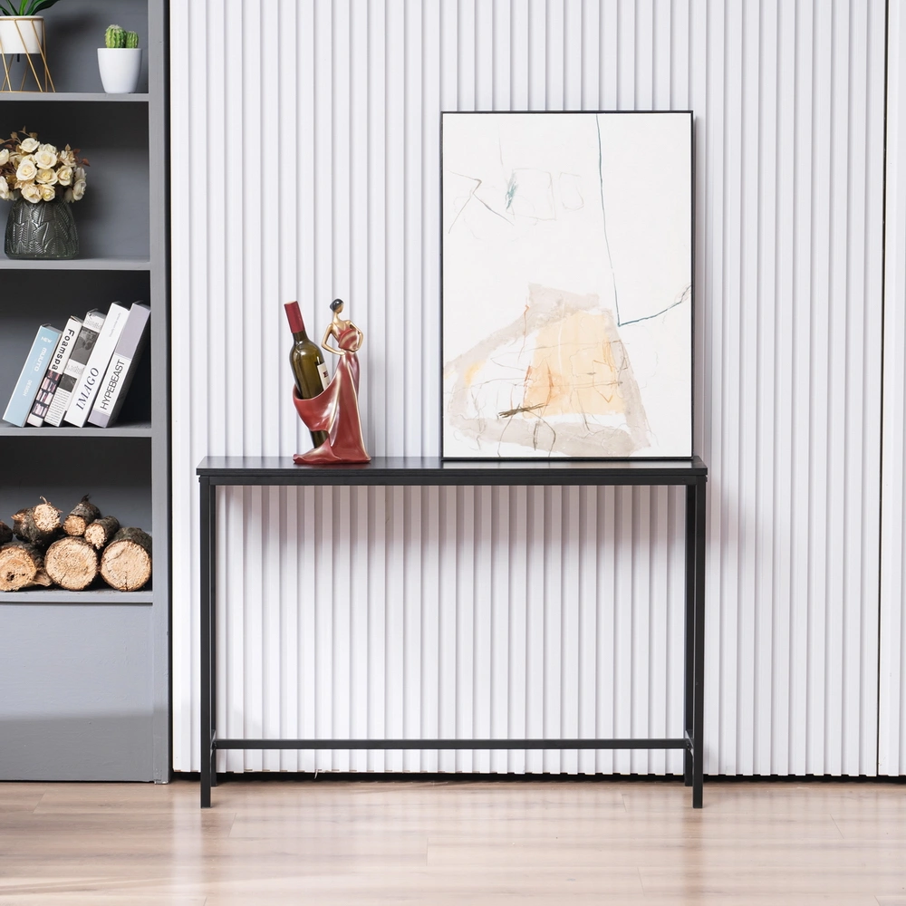 Industrial Style Porch Table Single Layer Black Oak Triamine Board [105 * 30 * 71cm] view 14