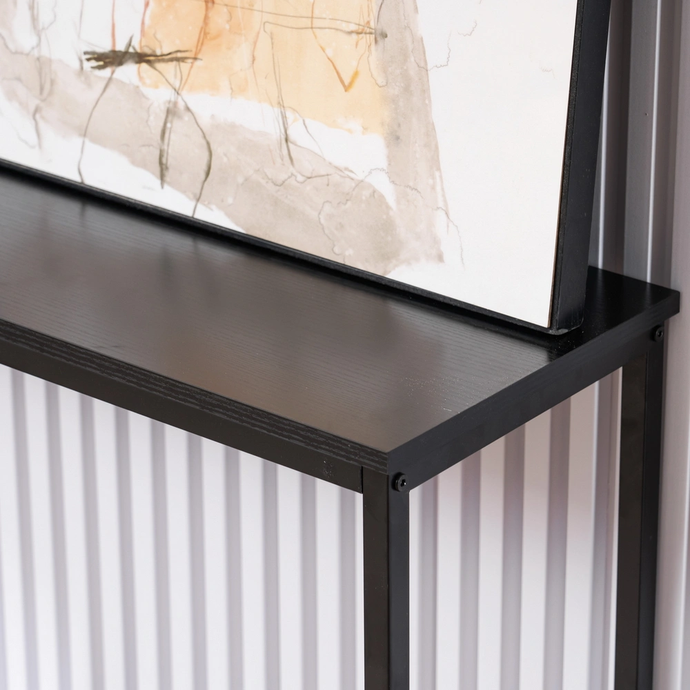 Industrial Style Porch Table Single Layer Black Oak Triamine Board [105 * 30 * 71cm] view 15