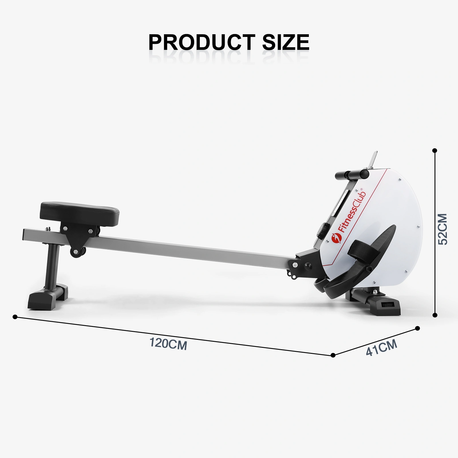 Hydraulic Rowing Machine with Digital Display, Compact Foldable Rower for Home, Adjustable Tension, Space-Saving Standing Exercise Equipment