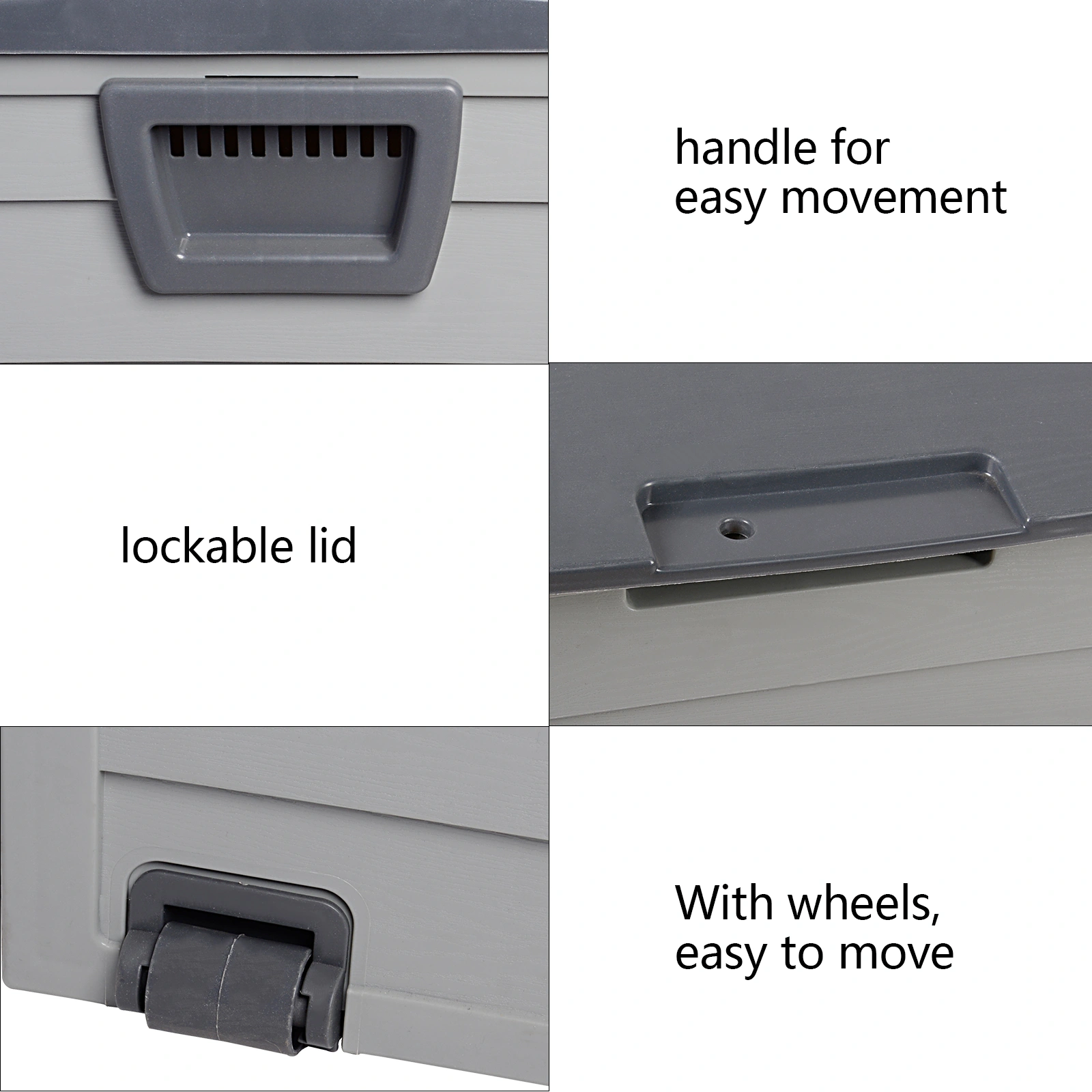 75gal 260L Outdoor Garden Plastic Storage Deck Box Chest Tools Cushions Toys Lockable Seat view 8