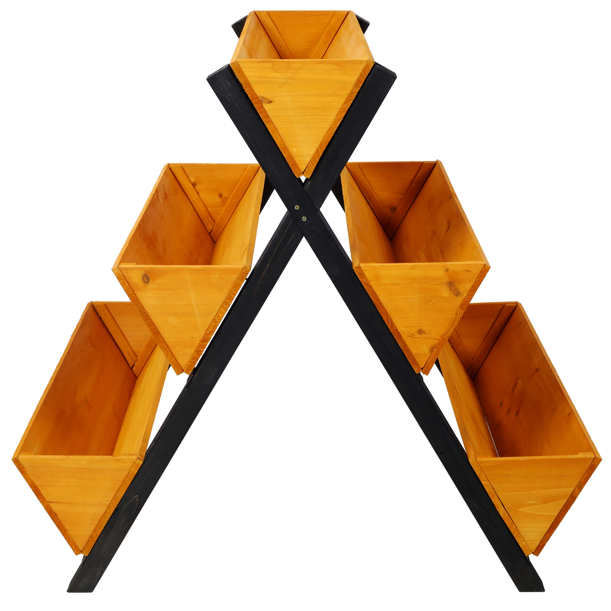 3 Tiers Wooden Vertical Raised Garden Bed with Legs,Brown Planter Raised Beds Kit for Flowers Herbs Vegetables view 5