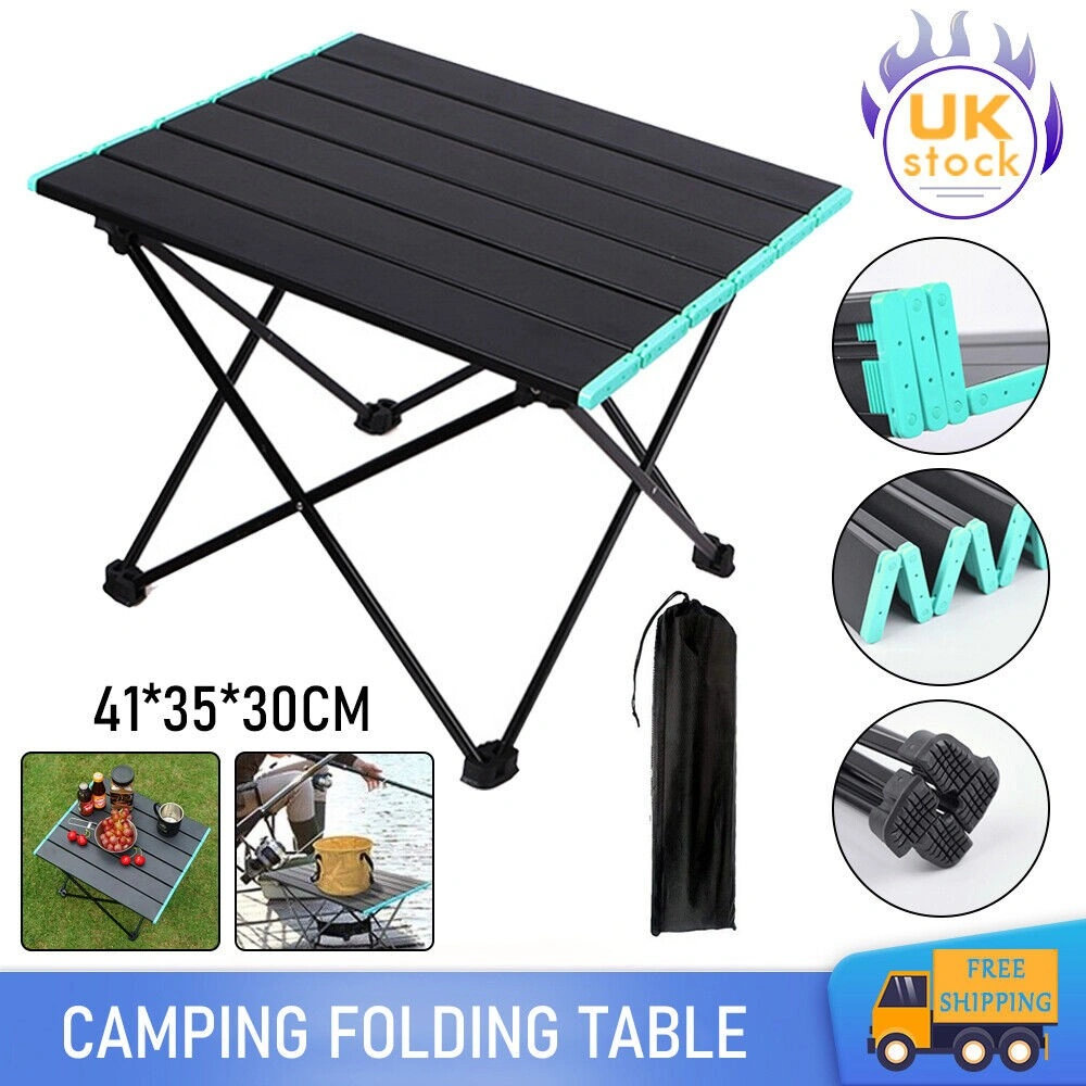 Lightweight Folding Camping Table Portable Picnic Table with Aluminium Frame & Carry Bag for Outdoor
