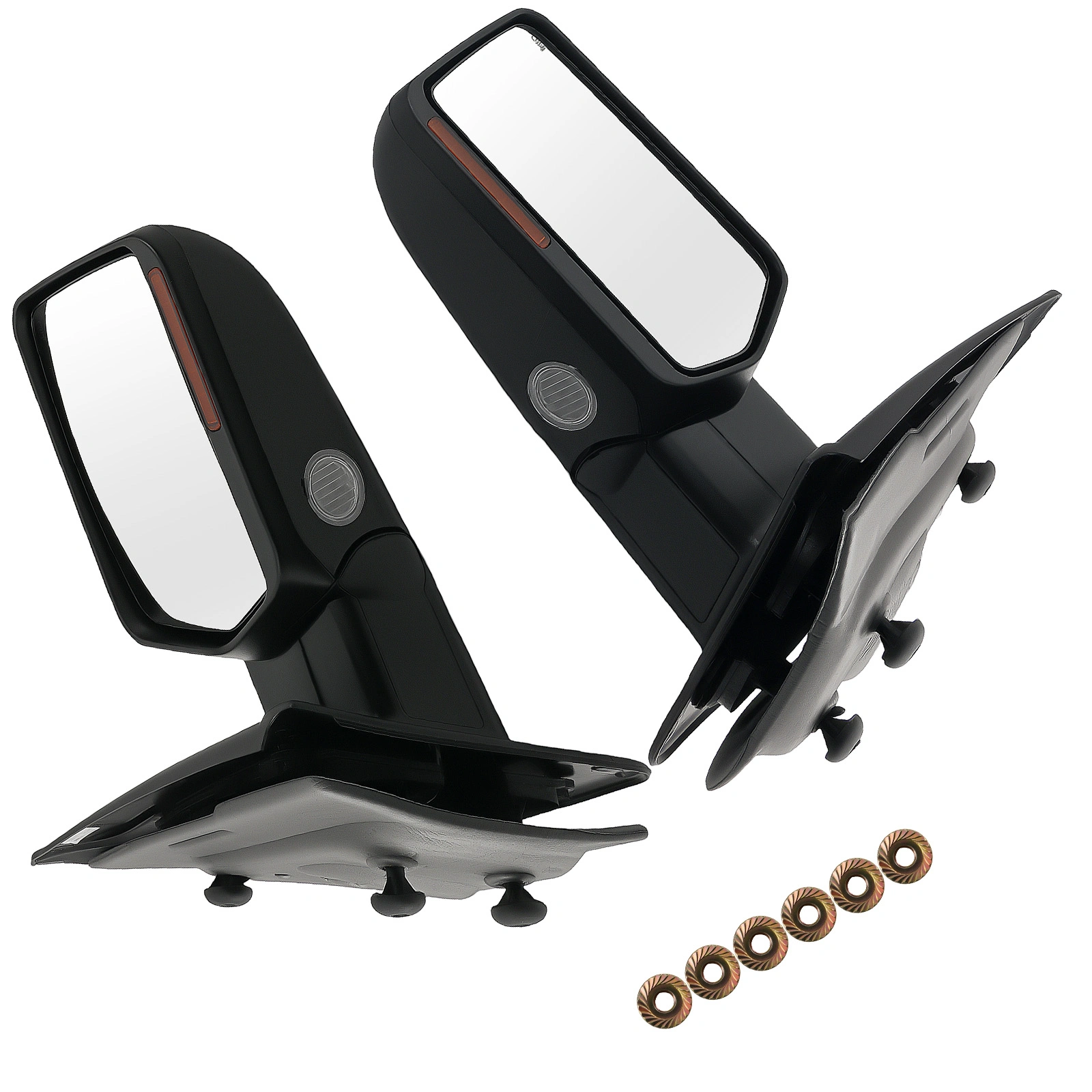 Chrome Towing Mirror LED Signal fit for Ford F150 2004-2014 7L3Z17683AE Heated view 6