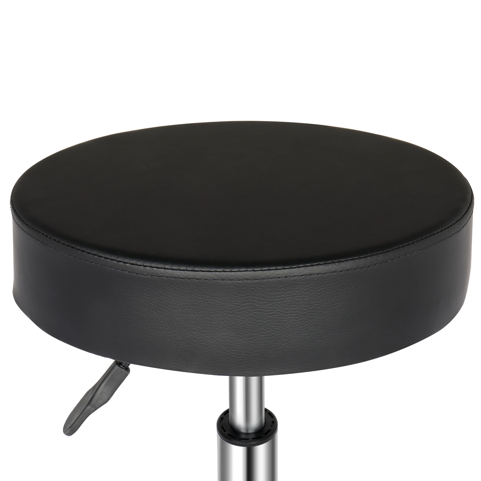 Professional Salon Stool with Spider Base - 8cm Thick Molded Foam, Semi-PU Leather, SGS Certified Gas Lift, 150kg Capacity, Nylon Casters (Black) view 4
