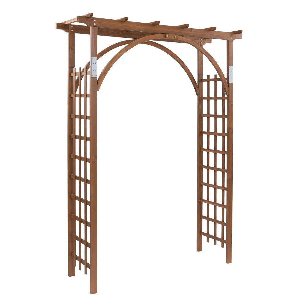 Beautiful And Practical Garden Arch Dark Brown view 14