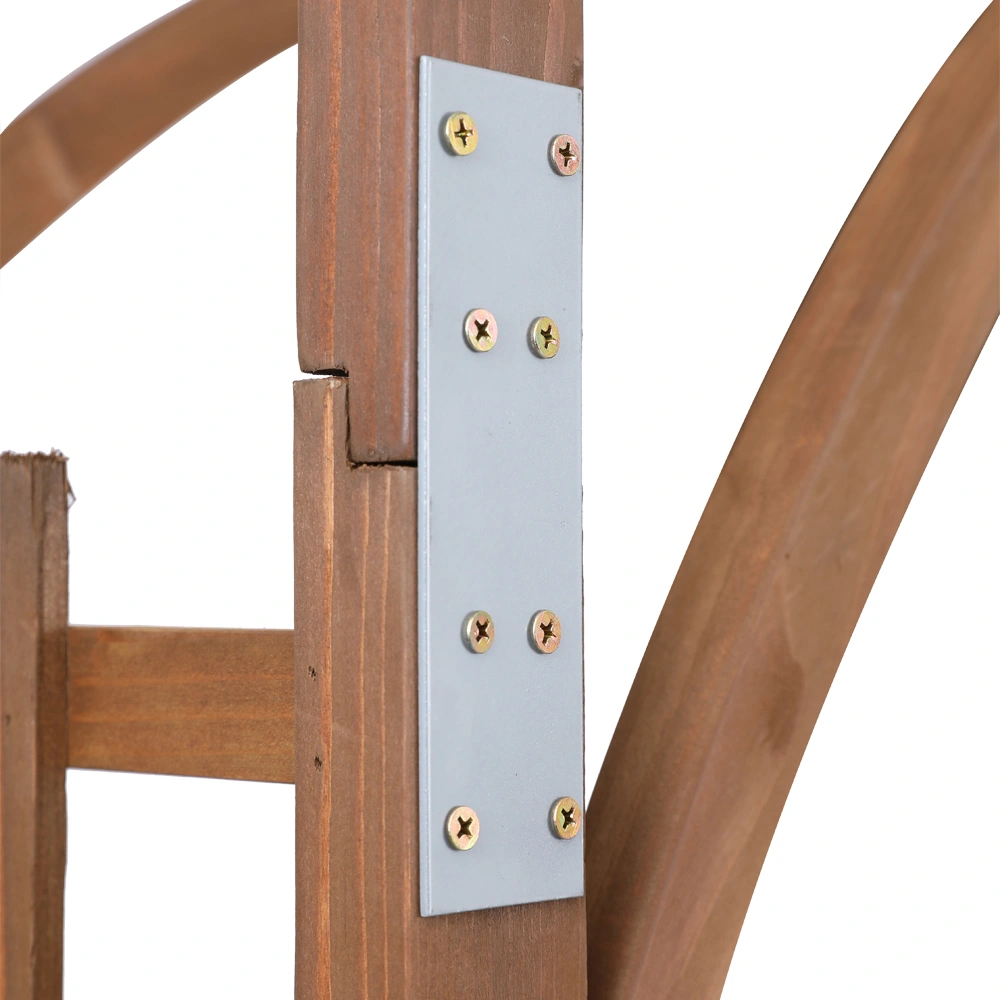 Beautiful And Practical Garden Arch Dark Brown view 23