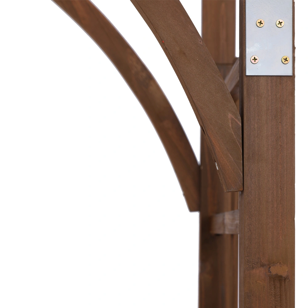 Beautiful And Practical Garden Arch Dark Brown view 5