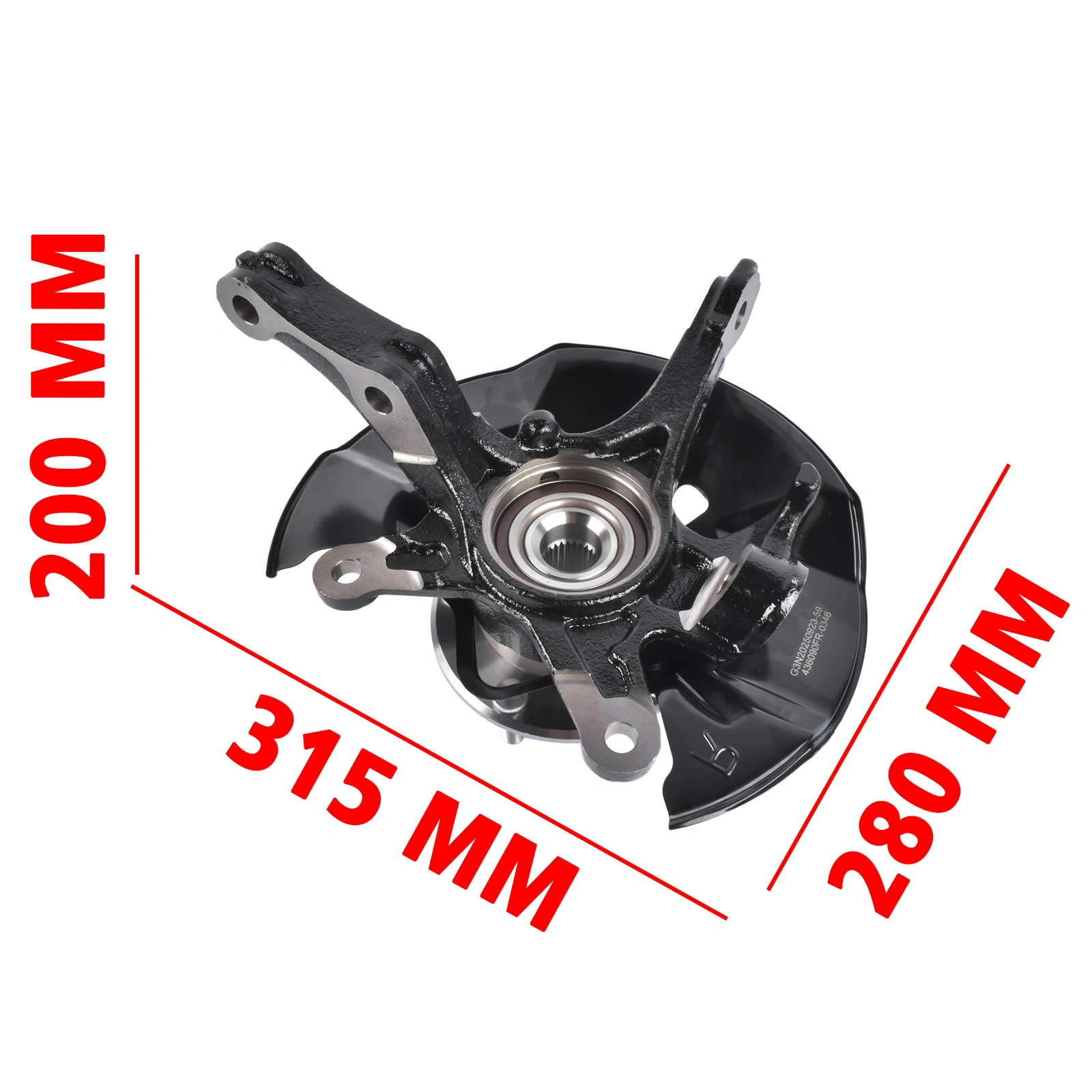 Front Right Steering Knuckle & Hub Bearing Assy Replacement for Honda Civic 2012 L4 1.5 1.8L view 10