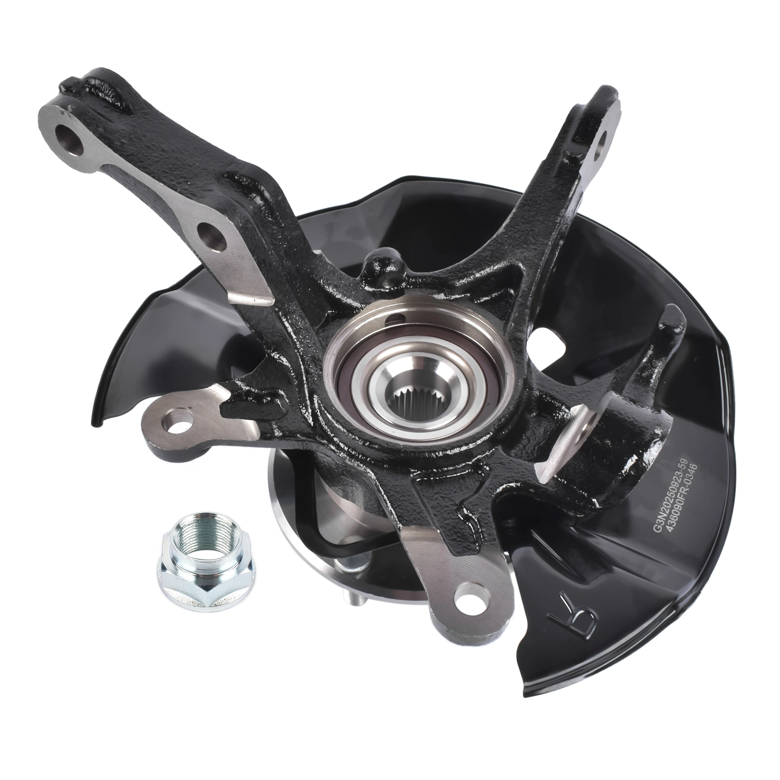 Front Right Steering Knuckle & Hub Bearing Assy Replacement for Honda Civic 2012 L4 1.5 1.8L view 3