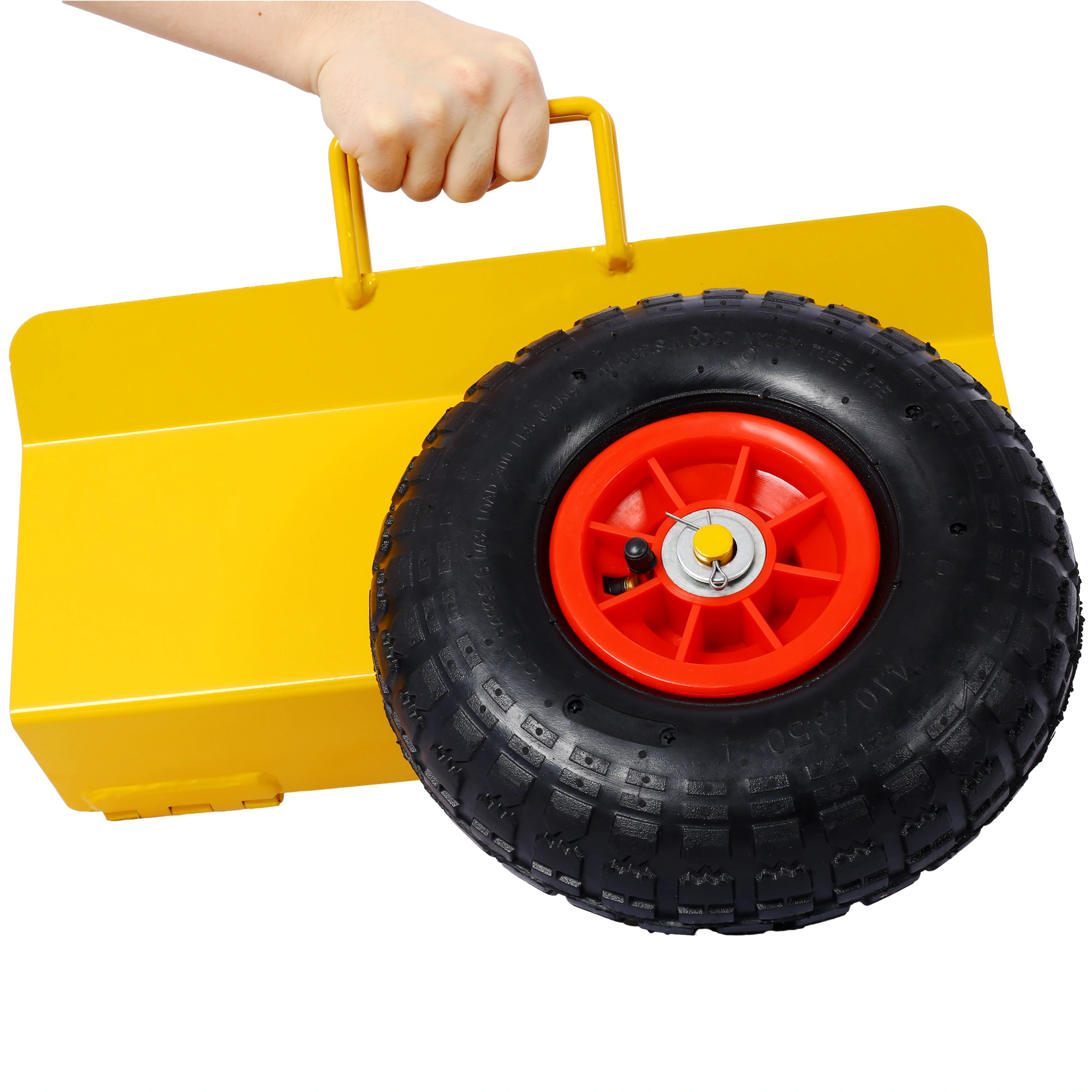 Heavy Duty Panel Dolly Slab Dolly with Handle & 2 10" Peneumatic Tires Wheels 600LBS Load Capacity for Drywall Sheet Heavy Appliance & Material Handling All Terrain Moving Cart Panel Dolly - Yellow view 12
