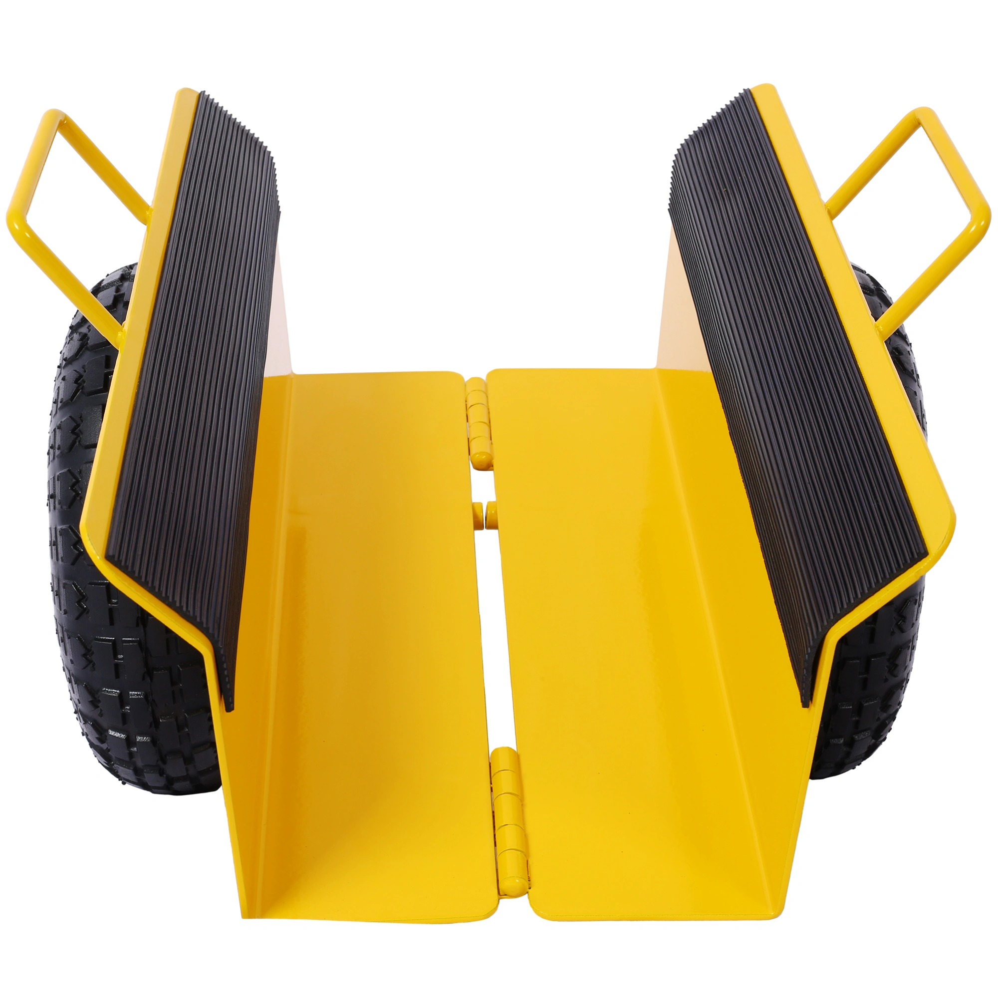 Heavy Duty Panel Dolly Slab Dolly with Handle & 2 10" Peneumatic Tires Wheels 600LBS Load Capacity for Drywall Sheet Heavy Appliance & Material Handling All Terrain Moving Cart Panel Dolly - Yellow view 14