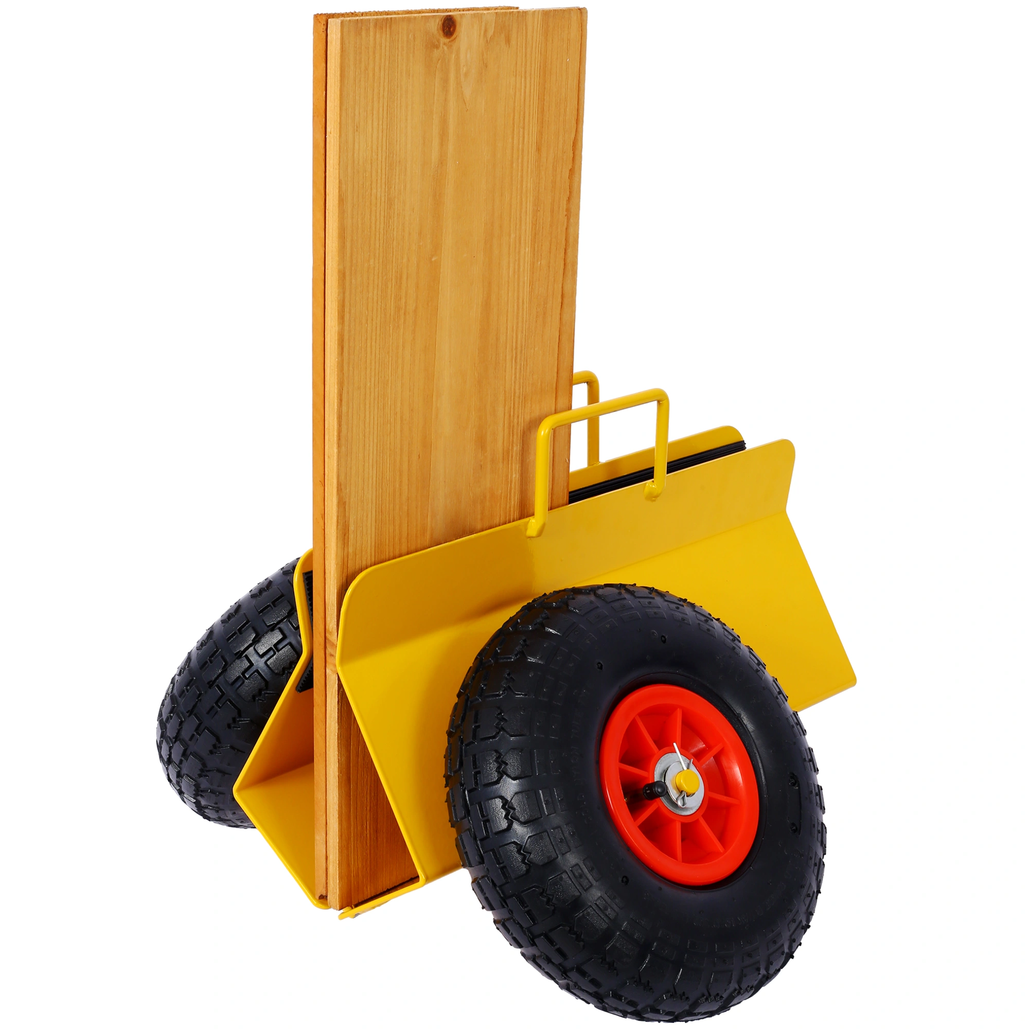 Heavy Duty Panel Dolly Slab Dolly with Handle & 2 10" Peneumatic Tires Wheels 600LBS Load Capacity for Drywall Sheet Heavy Appliance & Material Handling All Terrain Moving Cart Panel Dolly - Yellow view 6