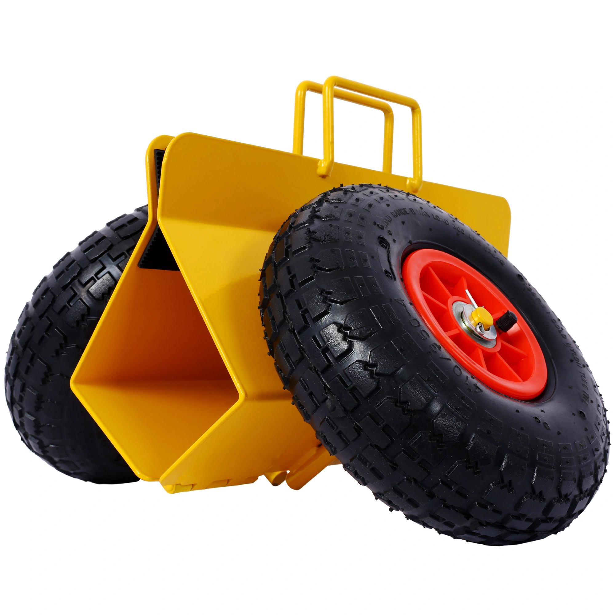 Heavy Duty Panel Dolly Slab Dolly with Handle & 2 10" Peneumatic Tires Wheels 600LBS Load Capacity for Drywall Sheet Heavy Appliance & Material Handling All Terrain Moving Cart Panel Dolly - Yellow view 8
